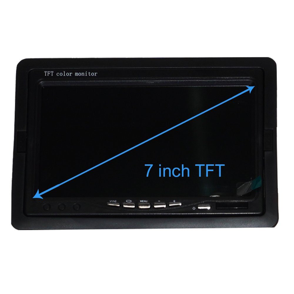 TAFFIO Universal 7" für Navigationsgerät Video über Rückfahrkamera oder Display Monitor Cinch