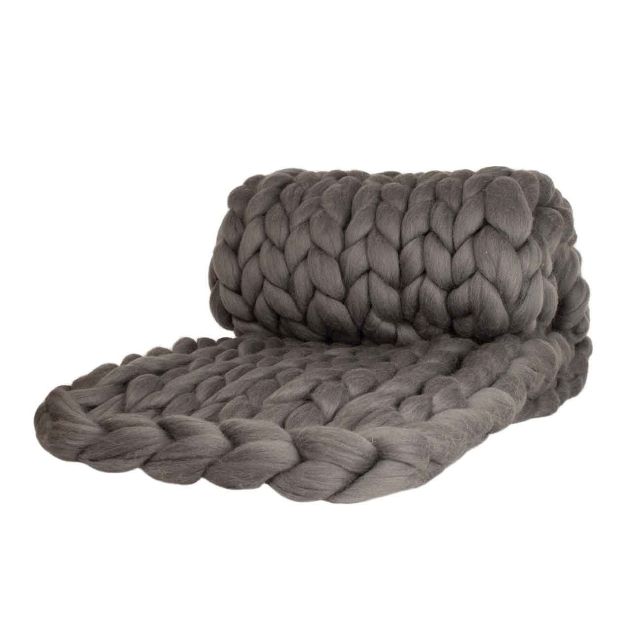 adorist Tagesdecke, Wolldecke Cosima Chunky Knit small 80x130cm, grau. € 199,00