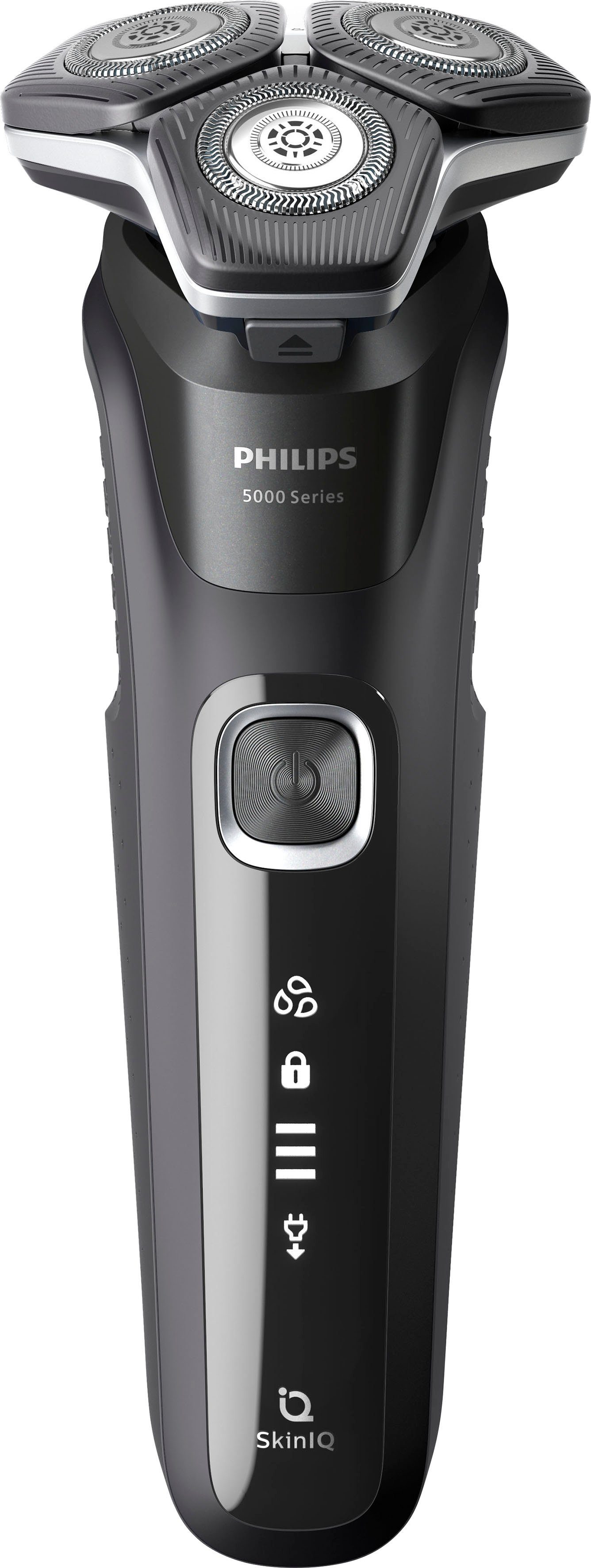 Philips Elektrorasierer Shaver Series 5000 S5898/25, ausklappbarer Präzisionstrimmer, Ladestand, mit SkinIQ Technologie grau