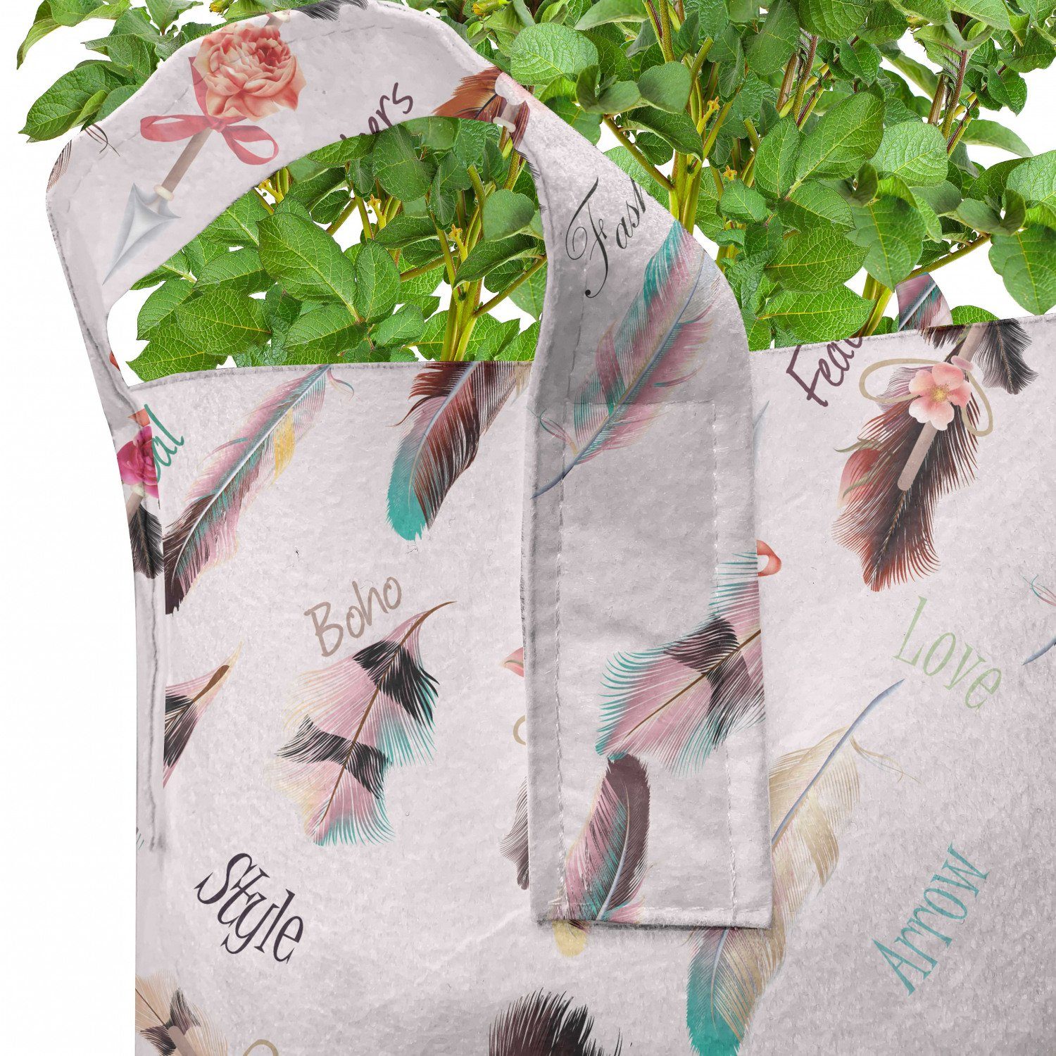 Boho Pflanzen, hochleistungsfähig Griffen Abakuhaus Federn für mit Stofftöpfe Pflanzkübel Fashion
