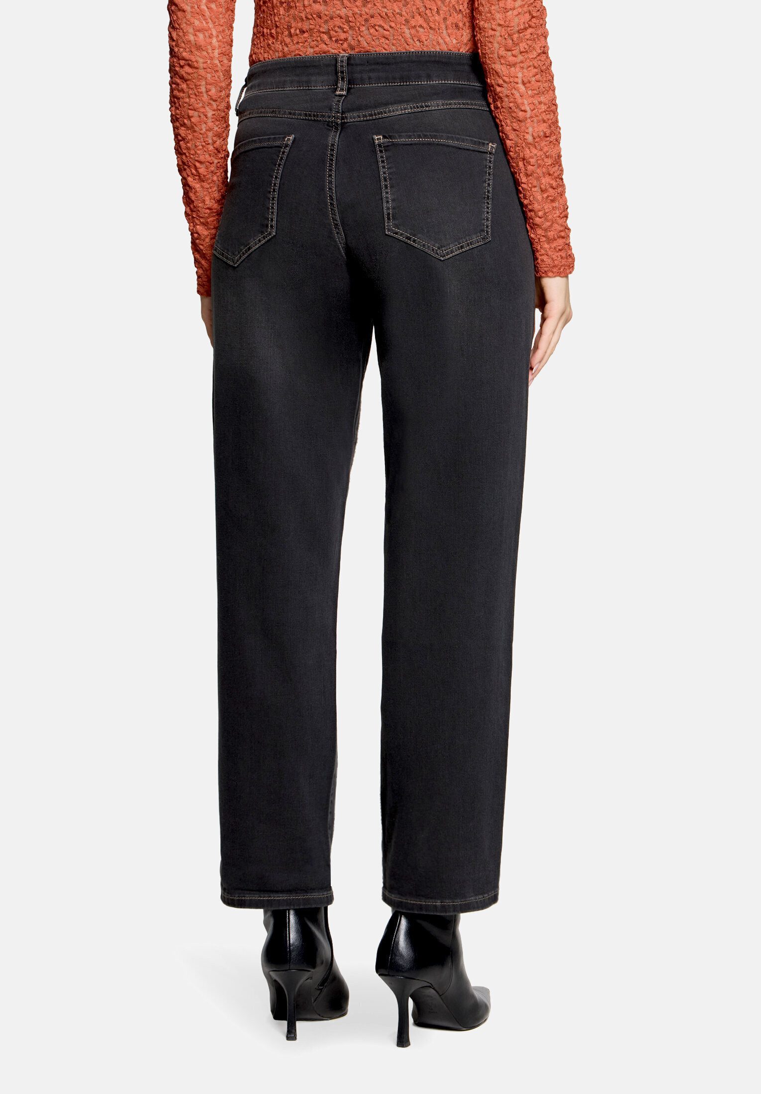 Cartoon Ankle-Jeans Damen mit Waschung