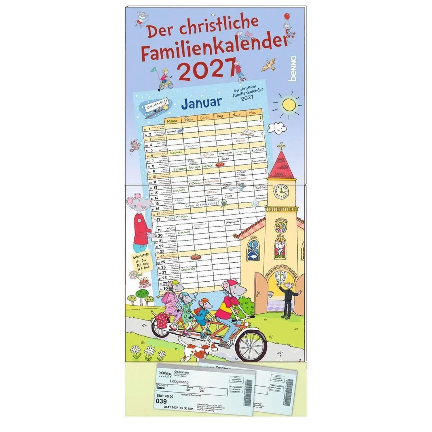 St. Benno Verlag Wandkalender Der christliche Familienkalender 2027