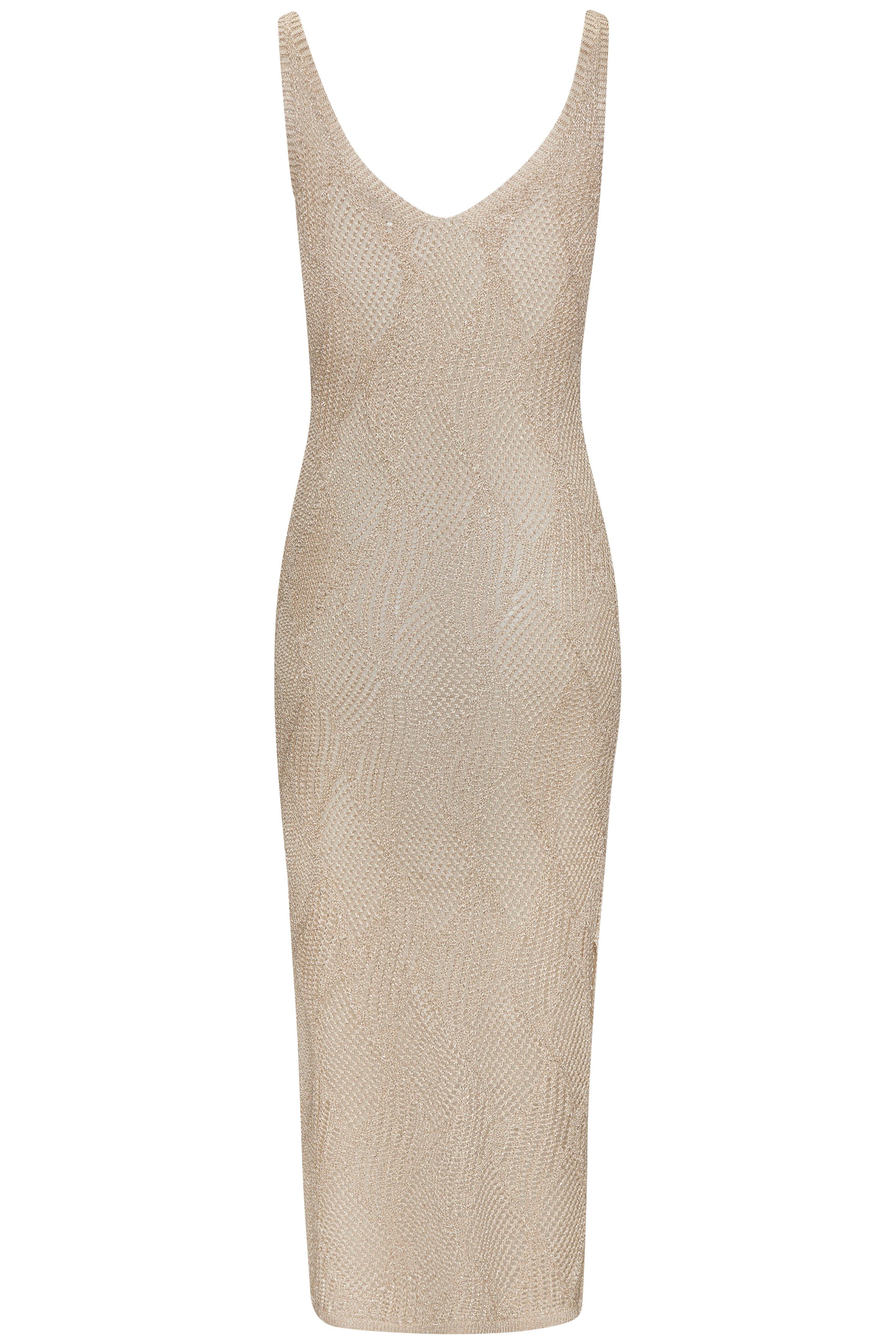 LASCANA Strickkleid mit Ajourmuster und Seitenschlitz transparentes Strandkleid, Maxikleid, Beach Cover-up, Festival – Bild 4 von 5