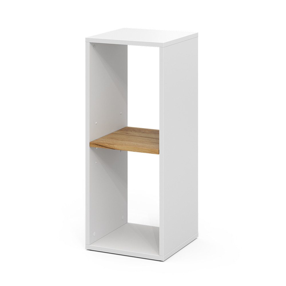 Vicco Bücherregal Tomy, Weiß/Goldkraft Eiche, 30 günstig online kaufen