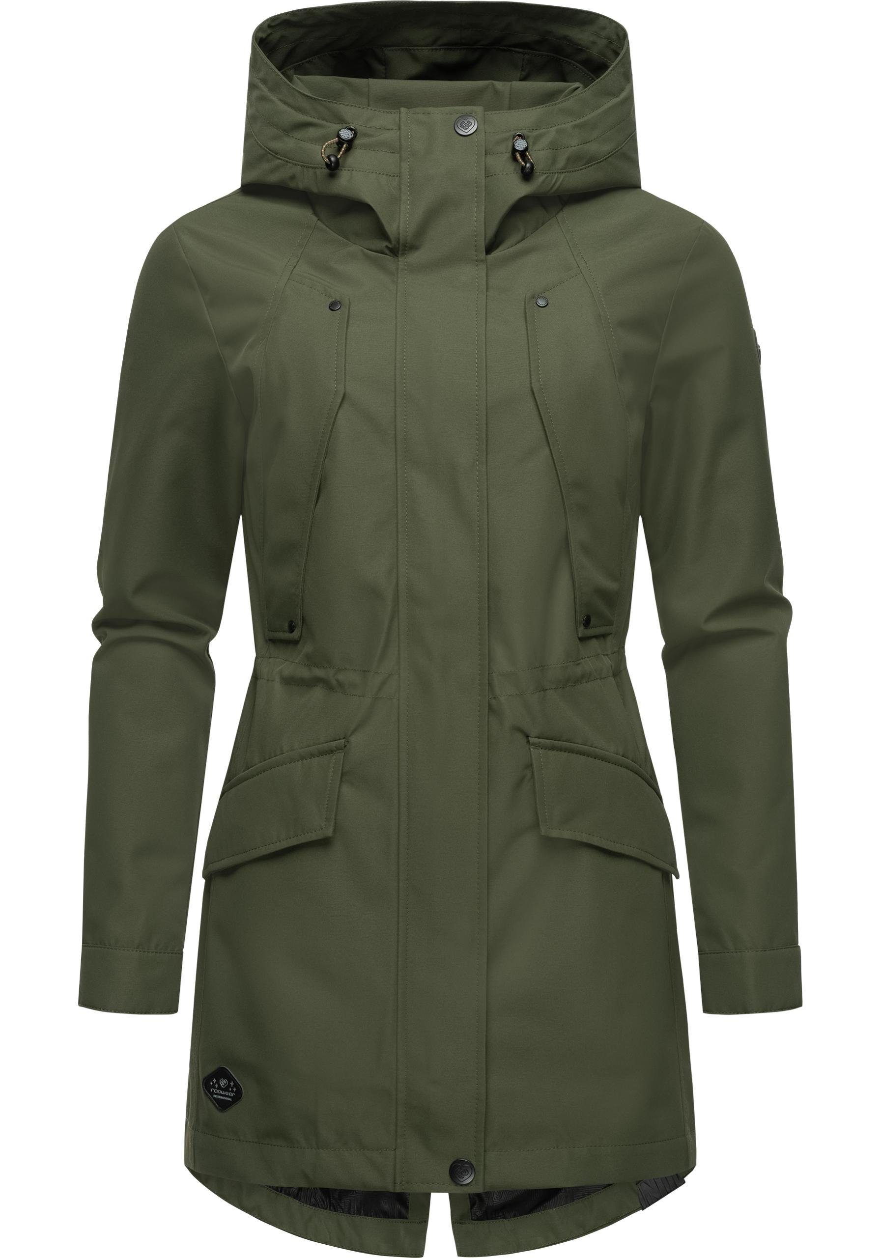 Ragwear Regenmantel "Begonia", Wasserdichter Damen Übergangsmantel mit groß günstig online kaufen