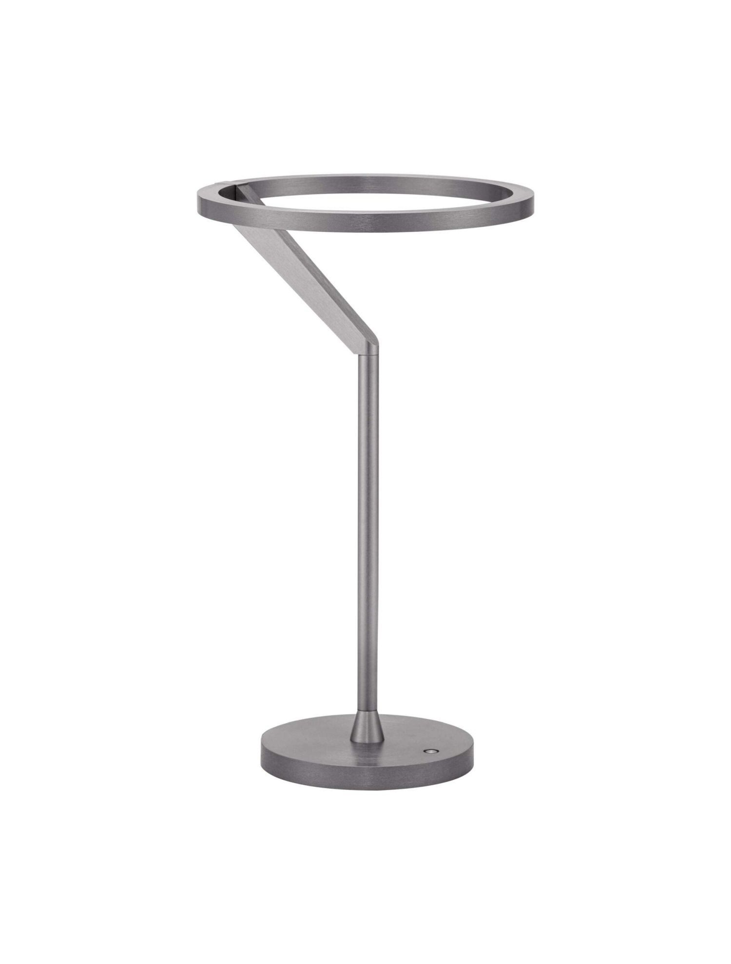 Licht-Erlebnisse Tischleuchte SALEM, LED fest integriert, LED Tischlampe Modern dimmbar 38 cm hoch in Nickel CCT 2700-4000 K