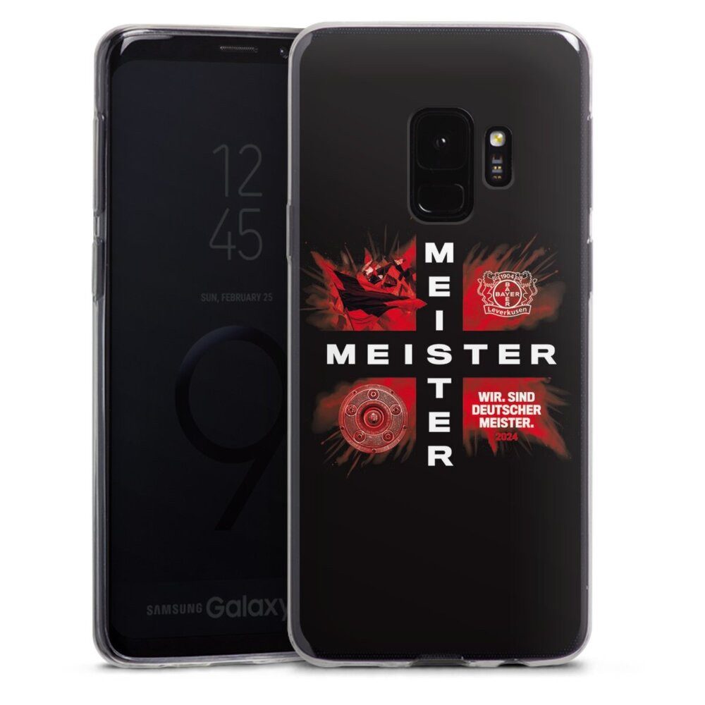DeinDesign Handyhülle Bayer 04 Leverkusen Meister Offizielles Lizenzprodukt, Samsung Galaxy S9 Slim Case Silikon Hülle Ultra Dünn Schutzhülle