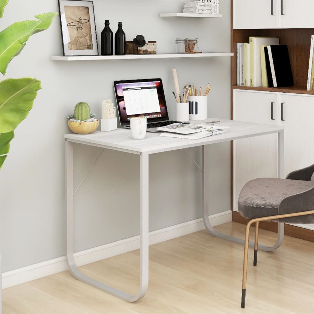 vidaXL Schreibtisch Computertisch Weiß 110x60x73 cm Holzwerkstoff