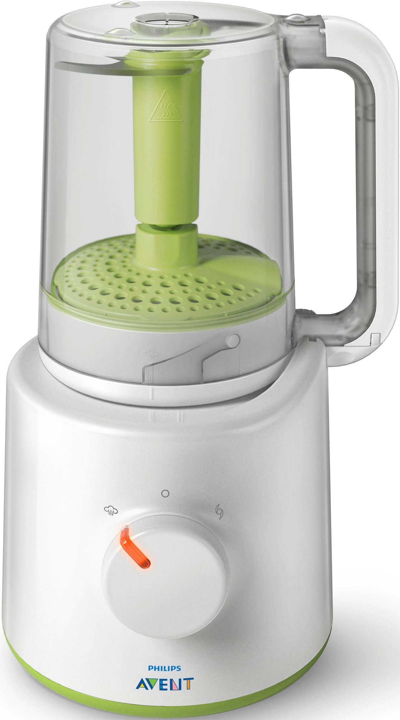 Philips AVENT Babynahrungszubereiter SCF870/20, 400 W, 2-in-1, Dampfgaren und Mixen, mit 12 altersgerechten Rezepten | Handmixer