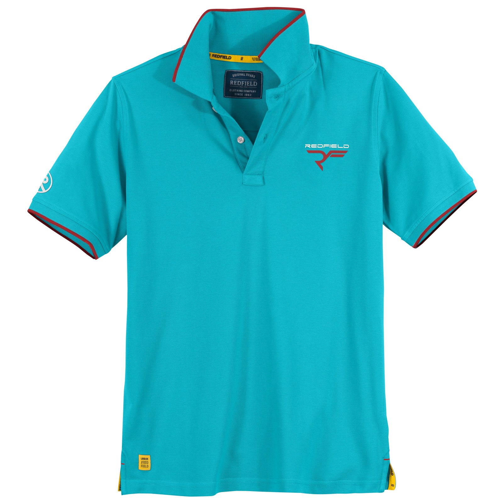 redfield Poloshirt Redfield Poloshirt Übergröße türkis günstig online kaufen