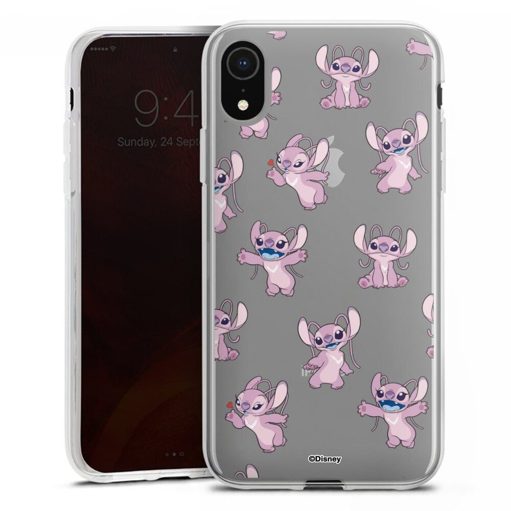 DeinDesign Handyhülle Lilo & Stitch Engel Disney Angel Faces Pattern Transparent, Apple iPhone Xr Silikon Hülle Bumper Case Handy Schutzhülle