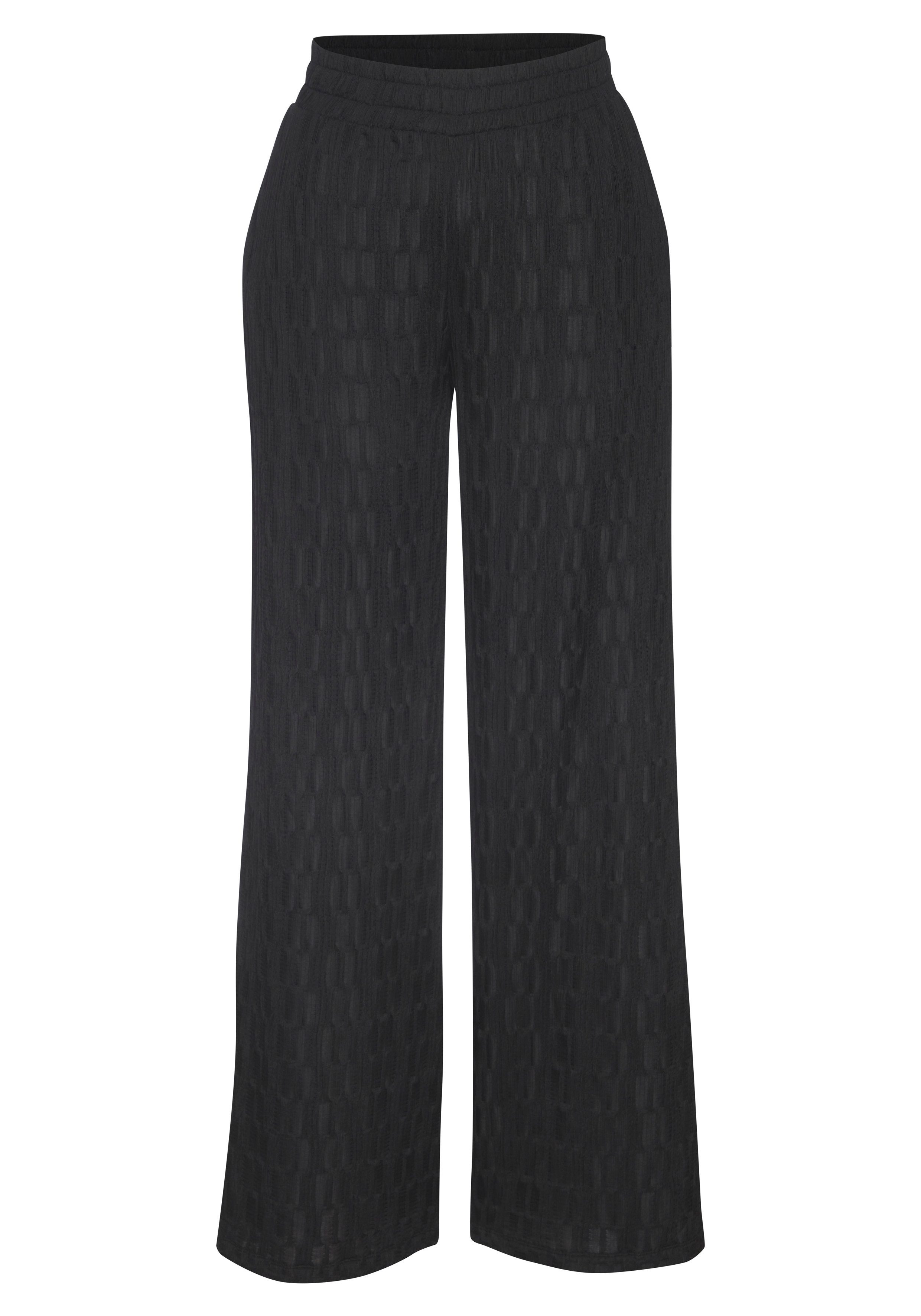 LASCANA Homewearhose -Relaxhose lässige Form mit Wabendesign, Loung- und Homewear. € 39,99