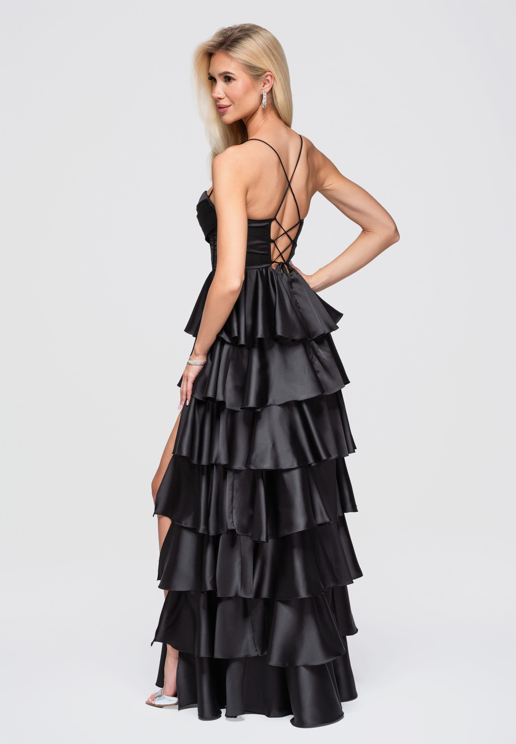 OMBRE Abendkleid Elegantes Rüschen-Abendkleid