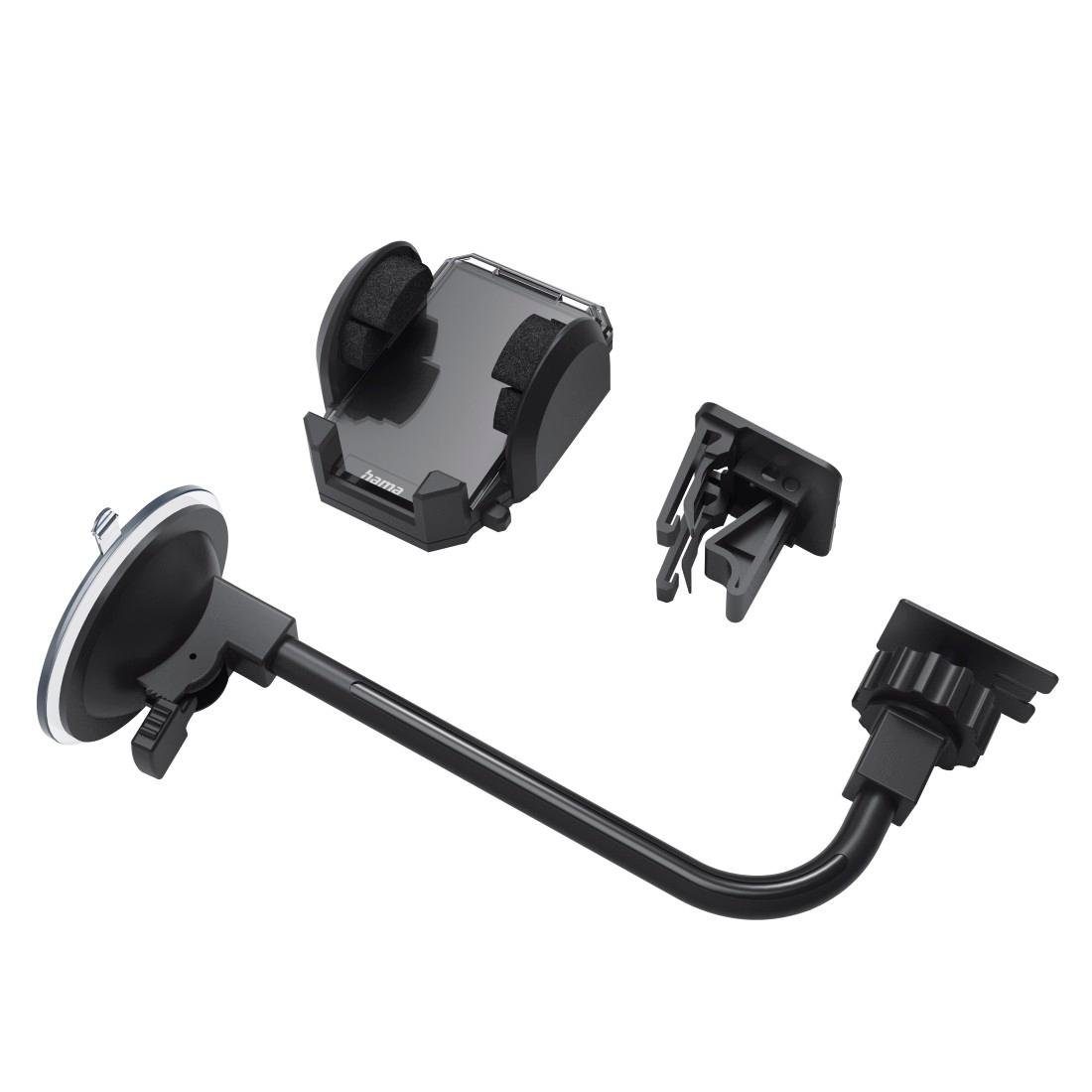 Hama Smartphone-Halterung 2in1 Auto Handyhalterung Set "Multi" für Lüftung und Scheibe, (bis 6,8 Zoll, passend für Smartphone Größe :4 - 11 cm)