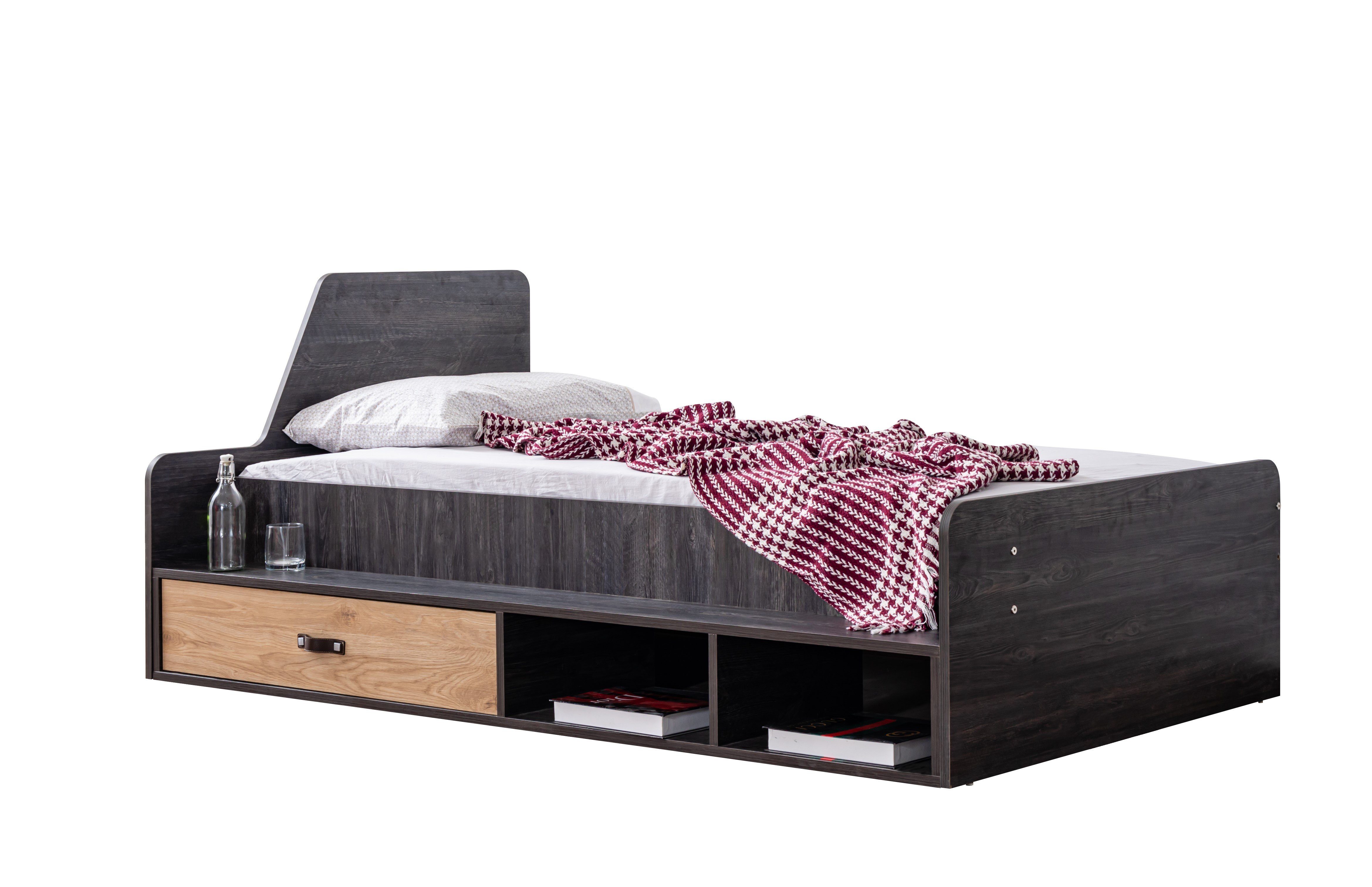 Möbel-Lux Hochbett Aktif (Set, mit Regaltreppe Schlafplätze, mit Jugendbett) zwei