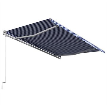 DOTMALL Markise Automatisch Einziehbare Markise 400×300 cm Blau und Weiß