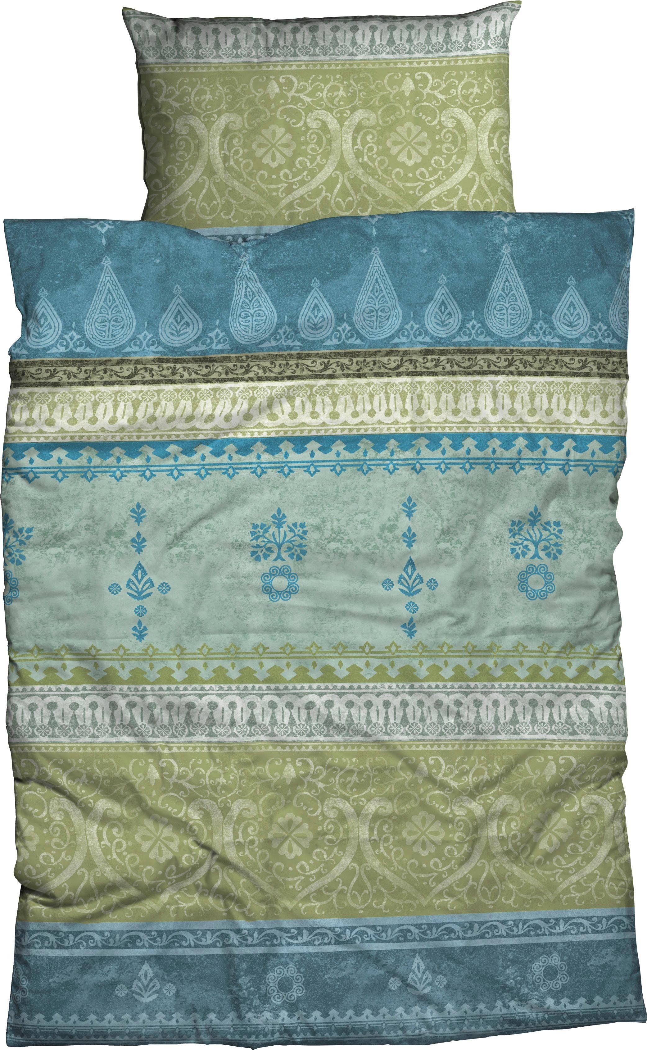 CASATEX Bettwäsche Indi, Biber, 2 teilig, romantisch, orientalisch, weich und gemütlich