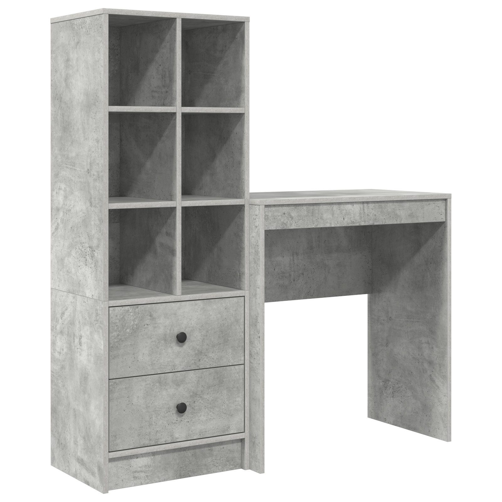 vidaXL Sideboard Schreibtisch mit Stauraum Beton günstig online kaufen