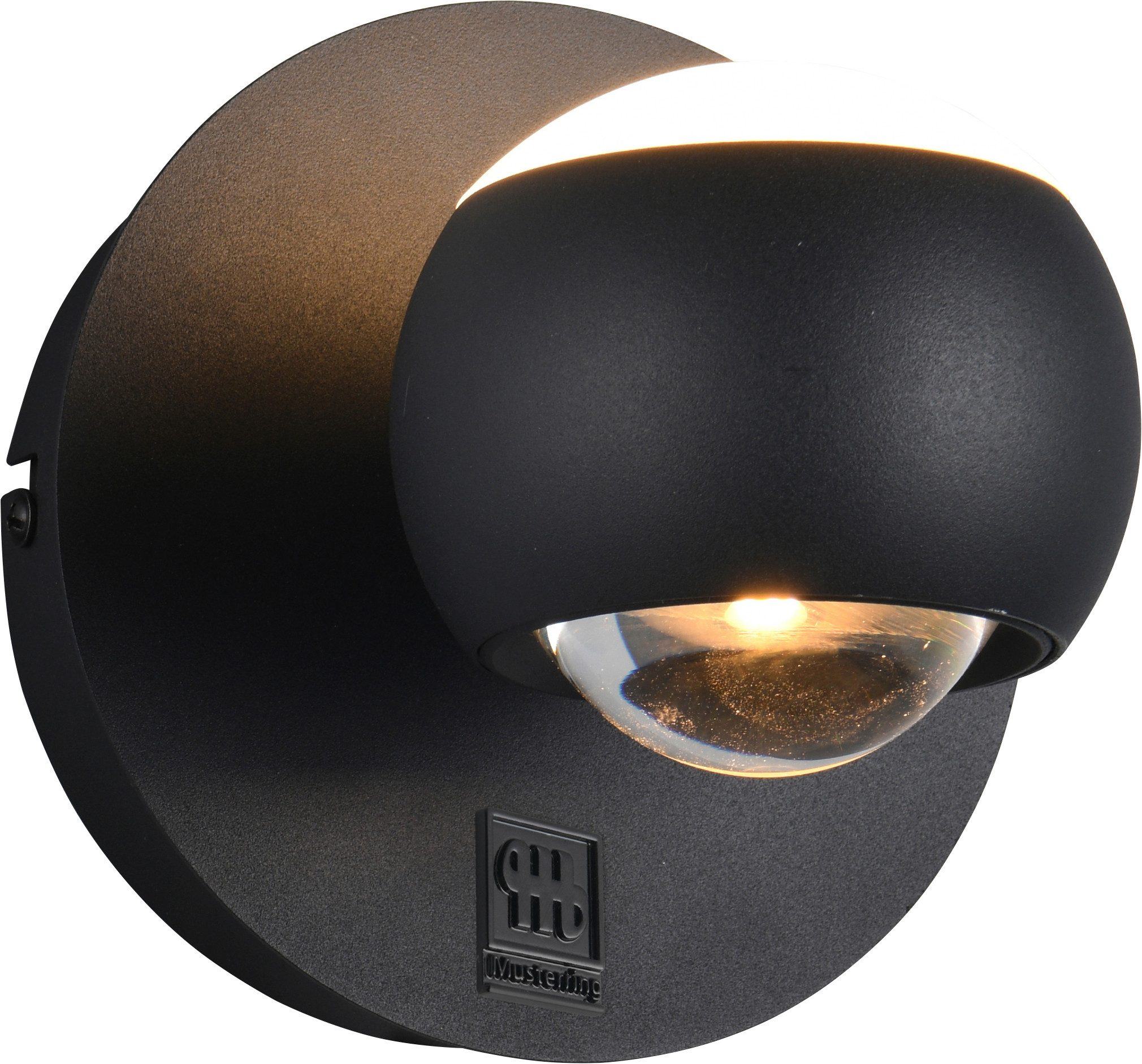 Musterring LED Wandleuchte CANNON, 1-flammige LED Wandlampe 5W 500Lumen 2300-4000K CCT, CCT - über Fernbedienung, Dimmfunktion, Memoryfunktion, Nachtlichtfunktion, LED fest integriert, Farbwechsler, warmweiß - kaltweiß, mit Fernbedienung, schwenkbares up-and-down Licht dimmbar Memory