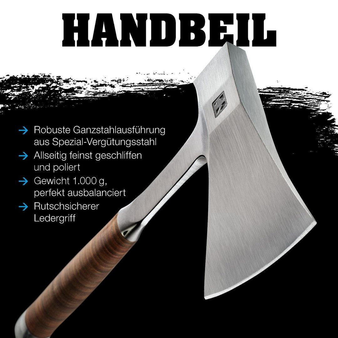 Beil HALDER Handbeil Ganzstahl in Holzbox