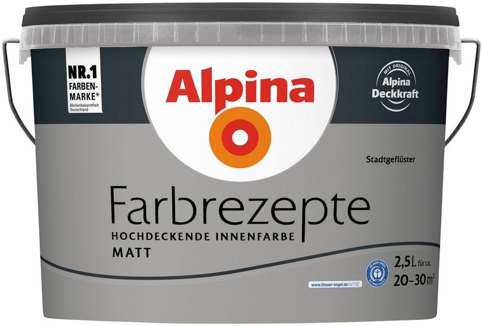 Alpina Wandfarbe Farbrezepte 2 5 Liter Grau Otto Wandfarbe 2 5 Liter