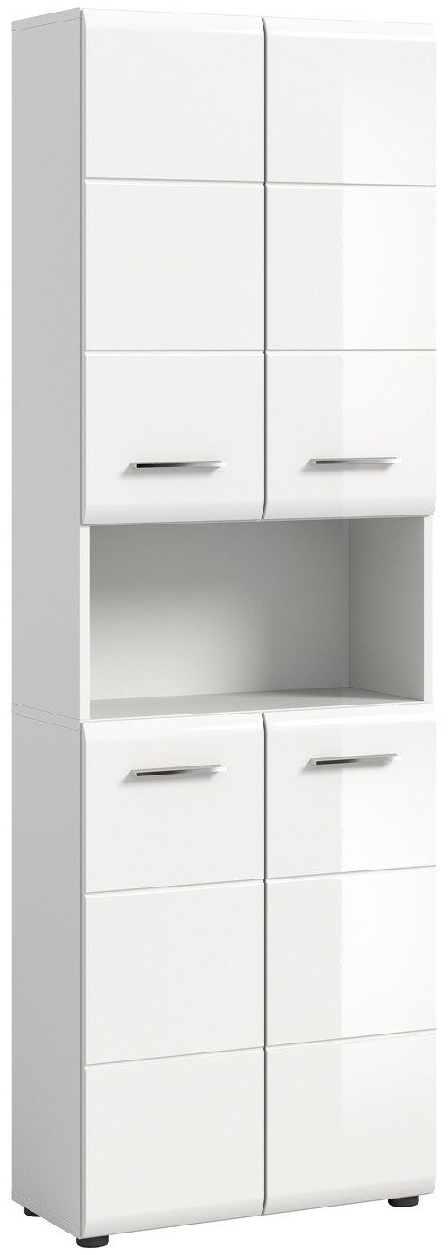 xonox.home Hochschrank Hochschrank breit Ice, weiß / weiß Hochglanz (1-St) günstig online kaufen