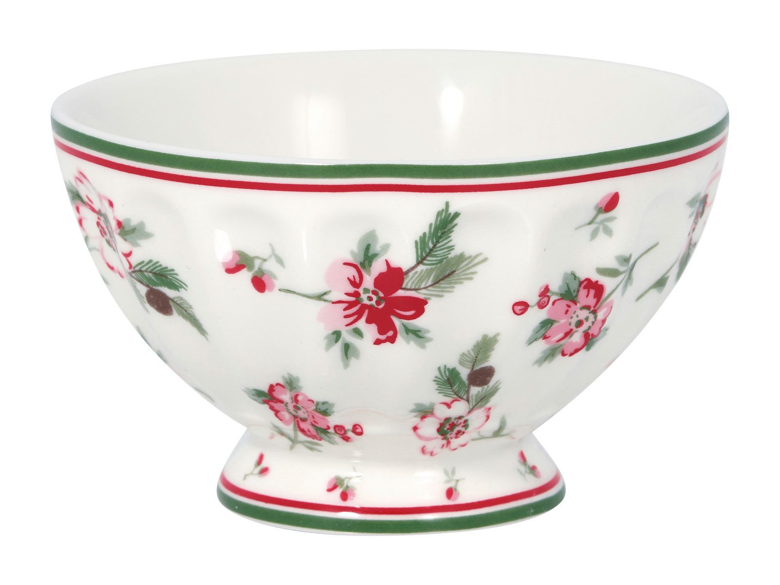 Greengate Schale Astrid French Bowl medium white 10cm, Steinzeug, (Bowls)