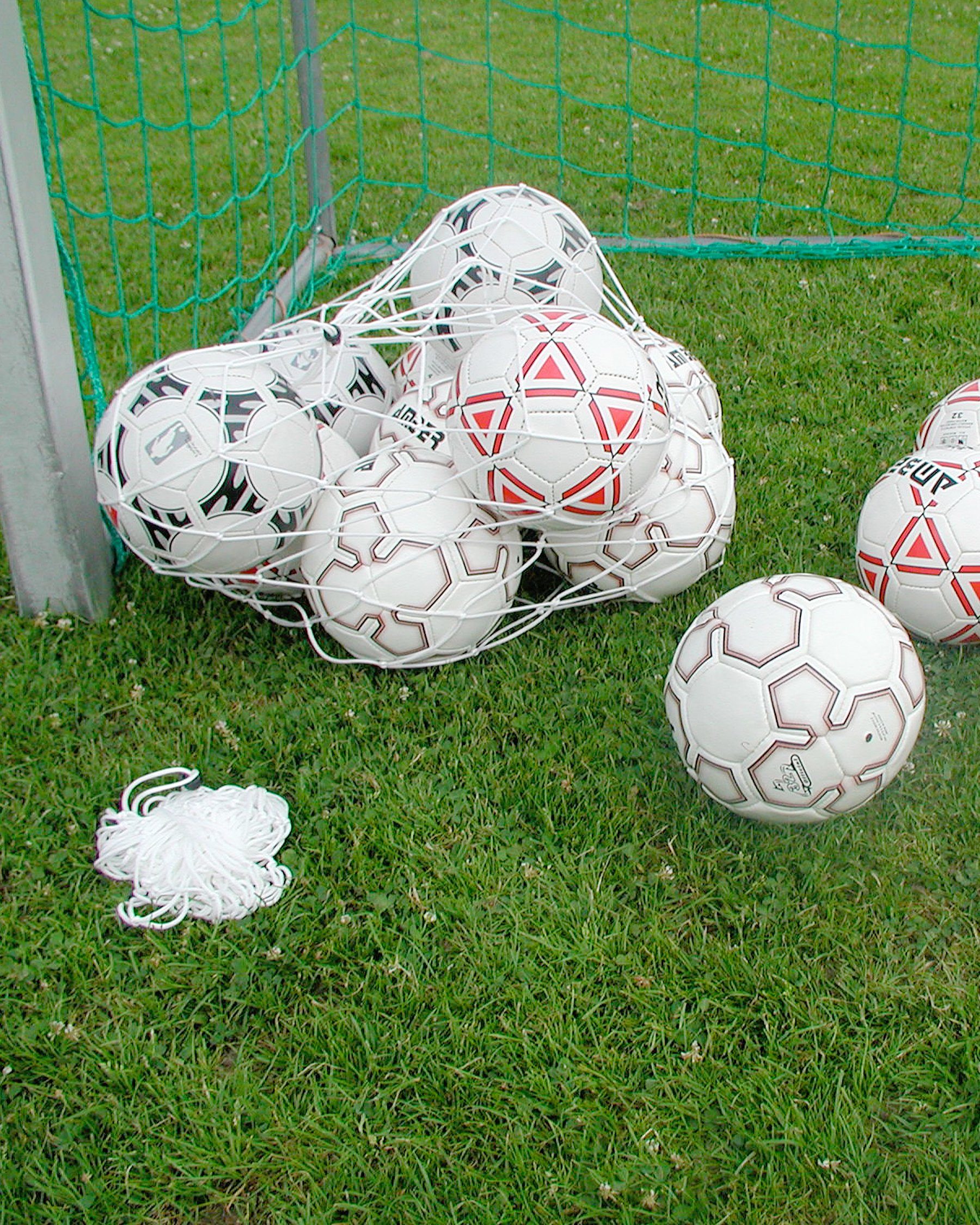 SPORTIKEL24 Multifunktionsnetz Ballnetz für 12 Bälle Weiß