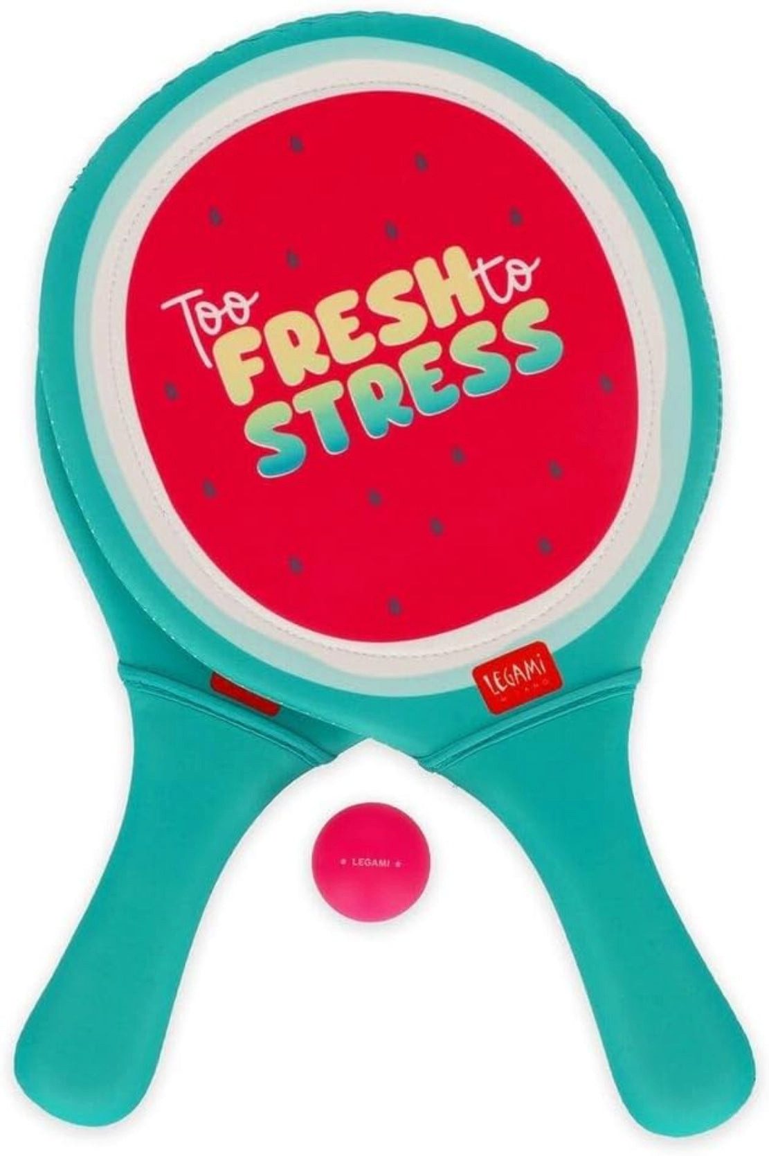 Legami Strandtasche Legami Beach Rackets Watermelon 2 Schläger + 2 Bälle Pink