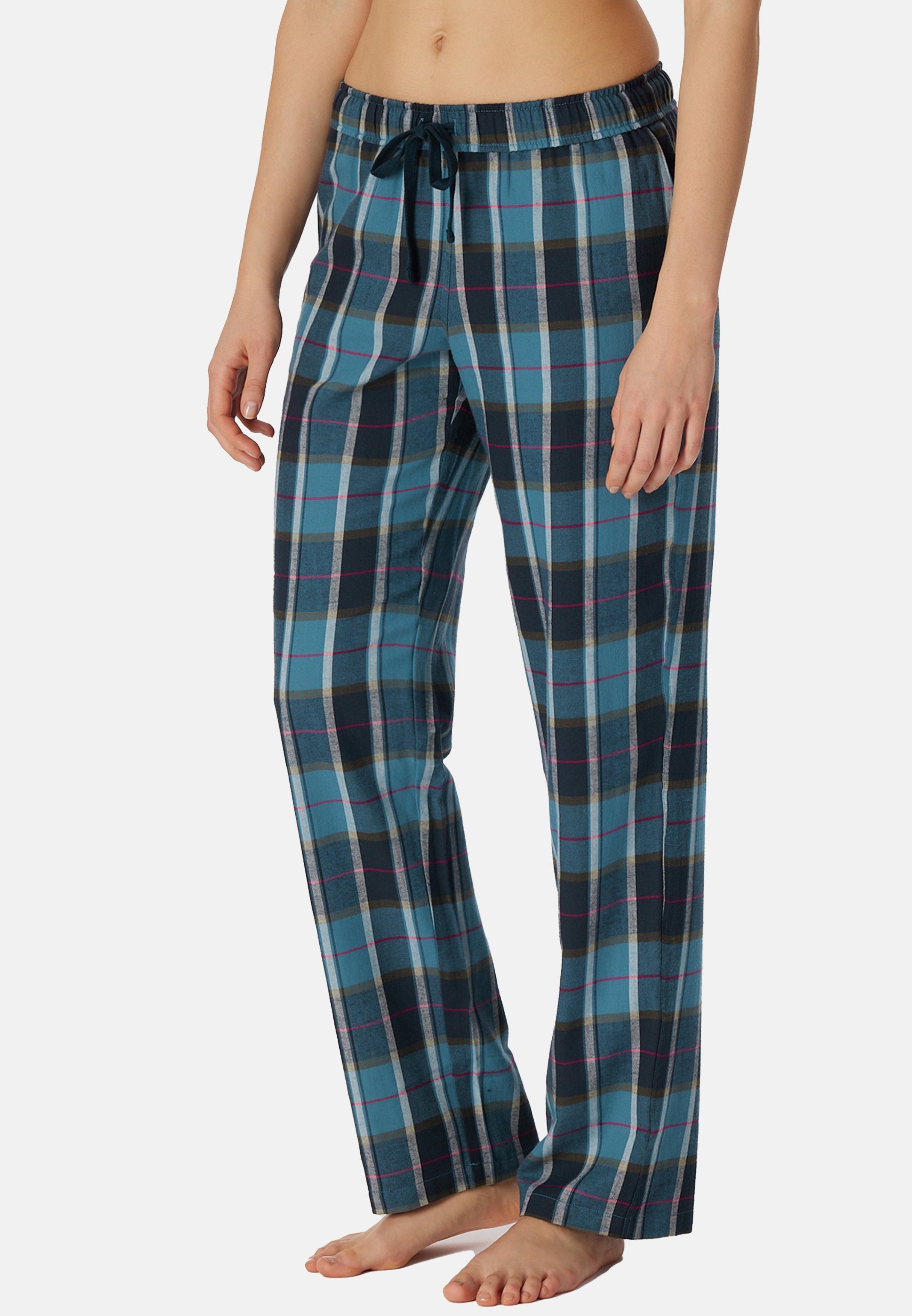 Moderne, etwas (1-tlg) Schlafhose Organic weitere Relax Silhouette Web Hose Mix Schiesser Schlafanzug Baumwolle - & - Cotton