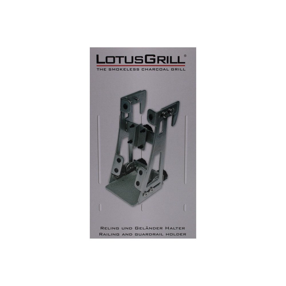 LotusGrill Grill Standfuß Reling und Geländerhalter Trägerpfostenhalter für Modelle: S, Classic