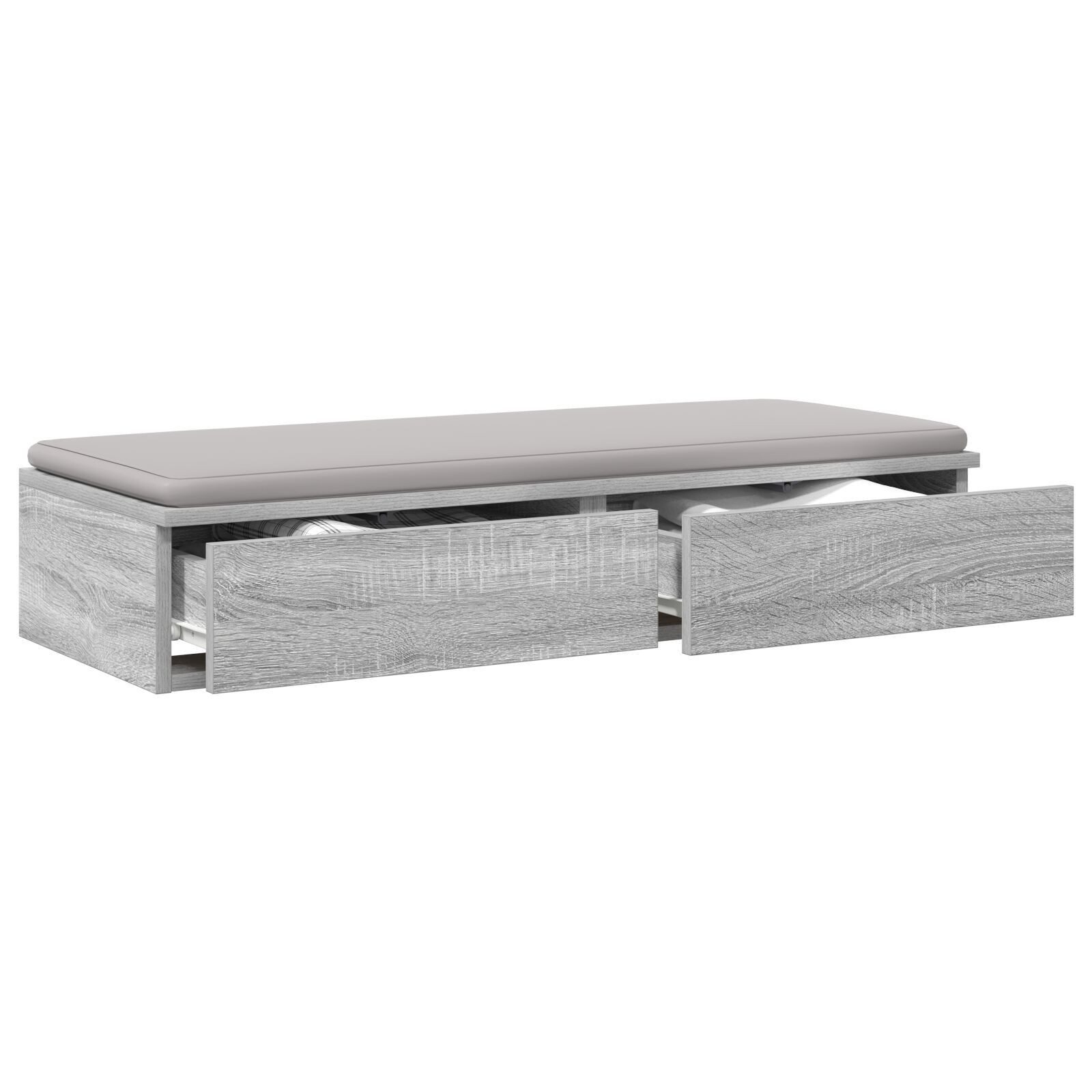vidaXL Nachttisch Bettschubladen Grau Sonoma 100x36,5x16,5 günstig online kaufen