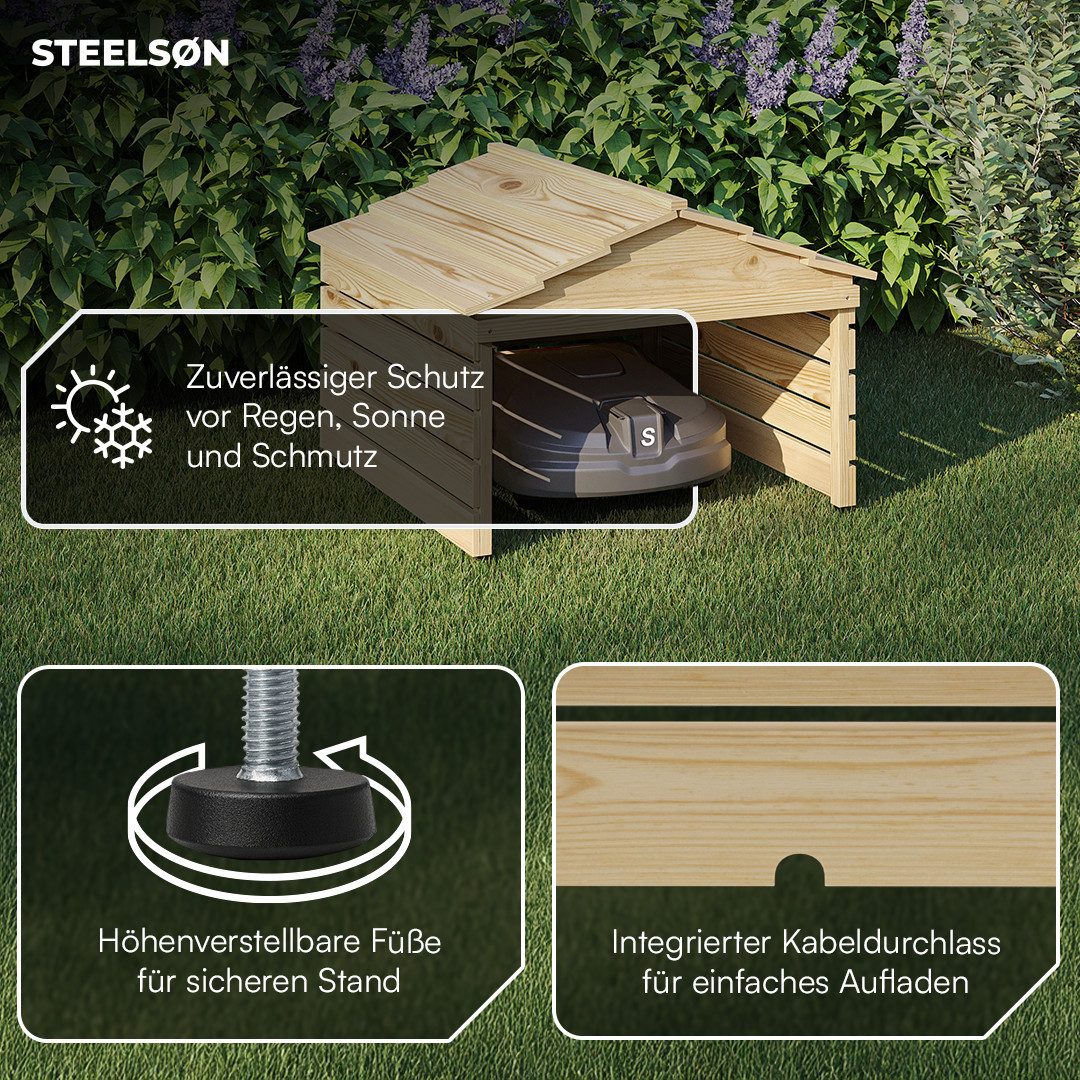 STEELSØN Mähroboter-Garage Nembus, Mä...