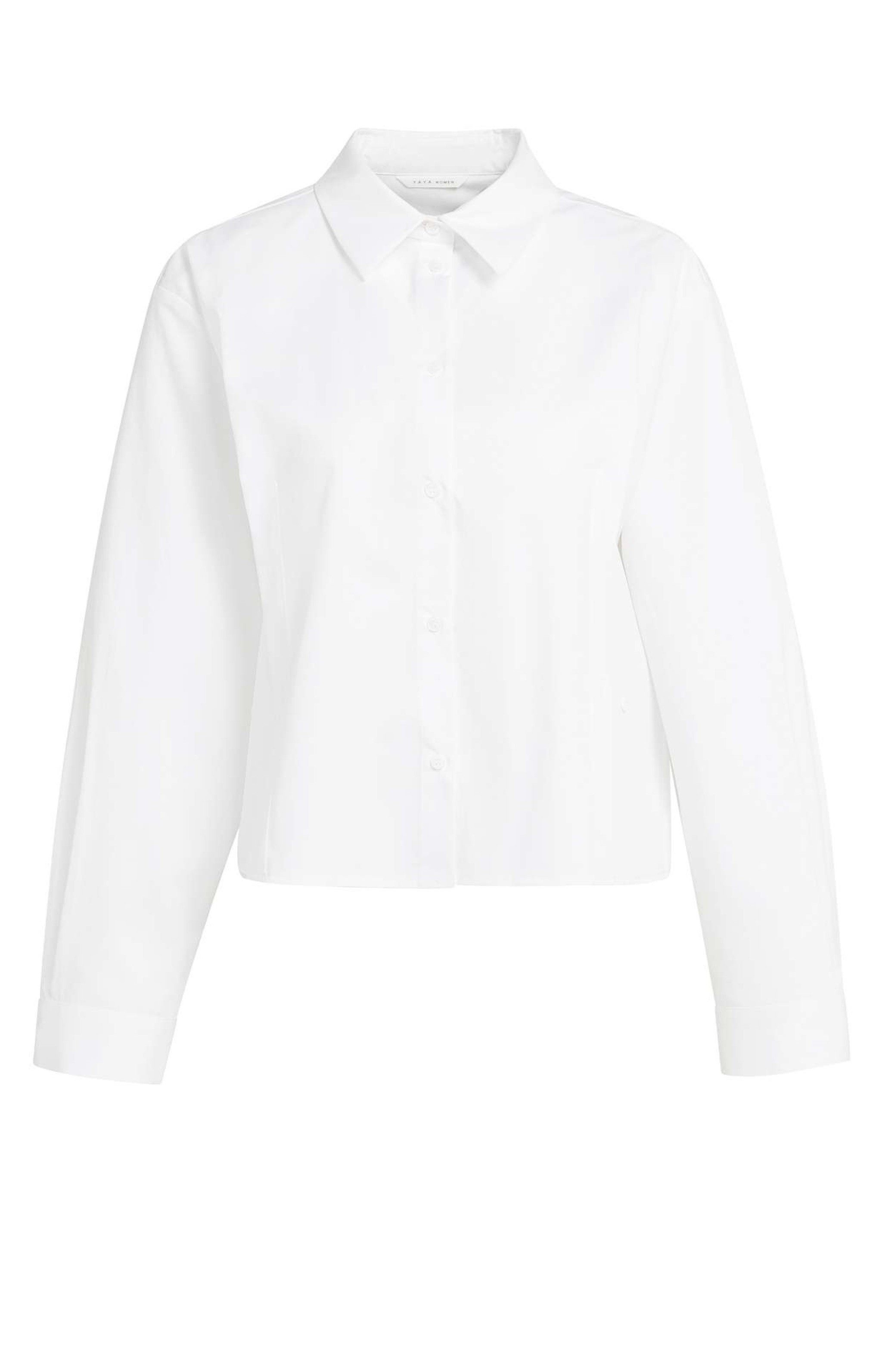 YAYA Kurzarmbluse Popeline-Bluse