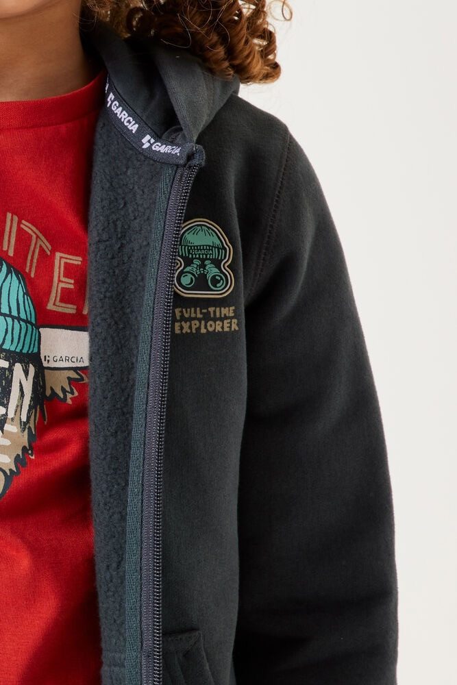 Garcia Kapuzensweatjacke Dunkelgraue Jacke
