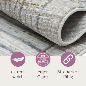 Teppich MY-RUG Peder, Kurzflor-Teppich 150x80cm, Wohnando, rechteckig, Höhe: 12 mm, weich, gemütlich, mit schönem Muster, flachgewebt