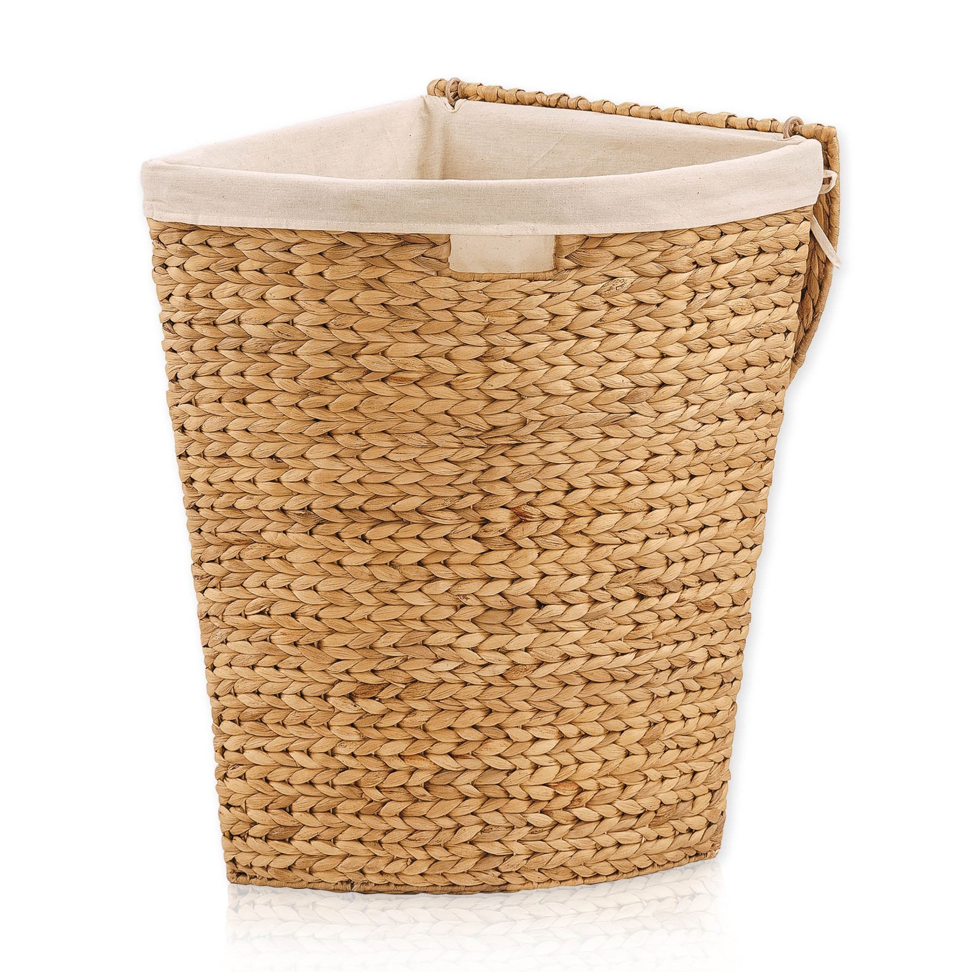 Lycce Wäschekorb Wäschekorb mit Deckel Eckwäschetruhe Wasserhyazinthe Gr. 3 günstig online kaufen