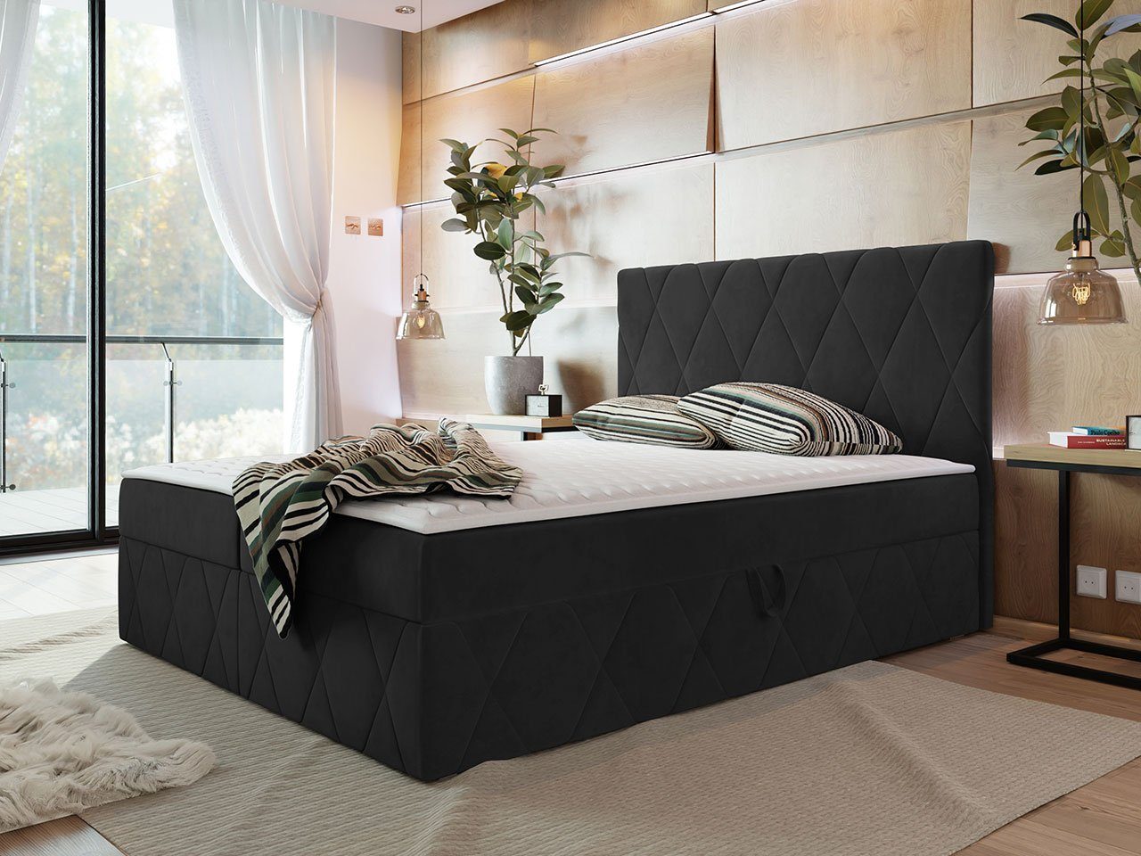 MIRJAN24 Boxspringbett Simoti (mit Hauptmatratze, Topper), günstig online kaufen