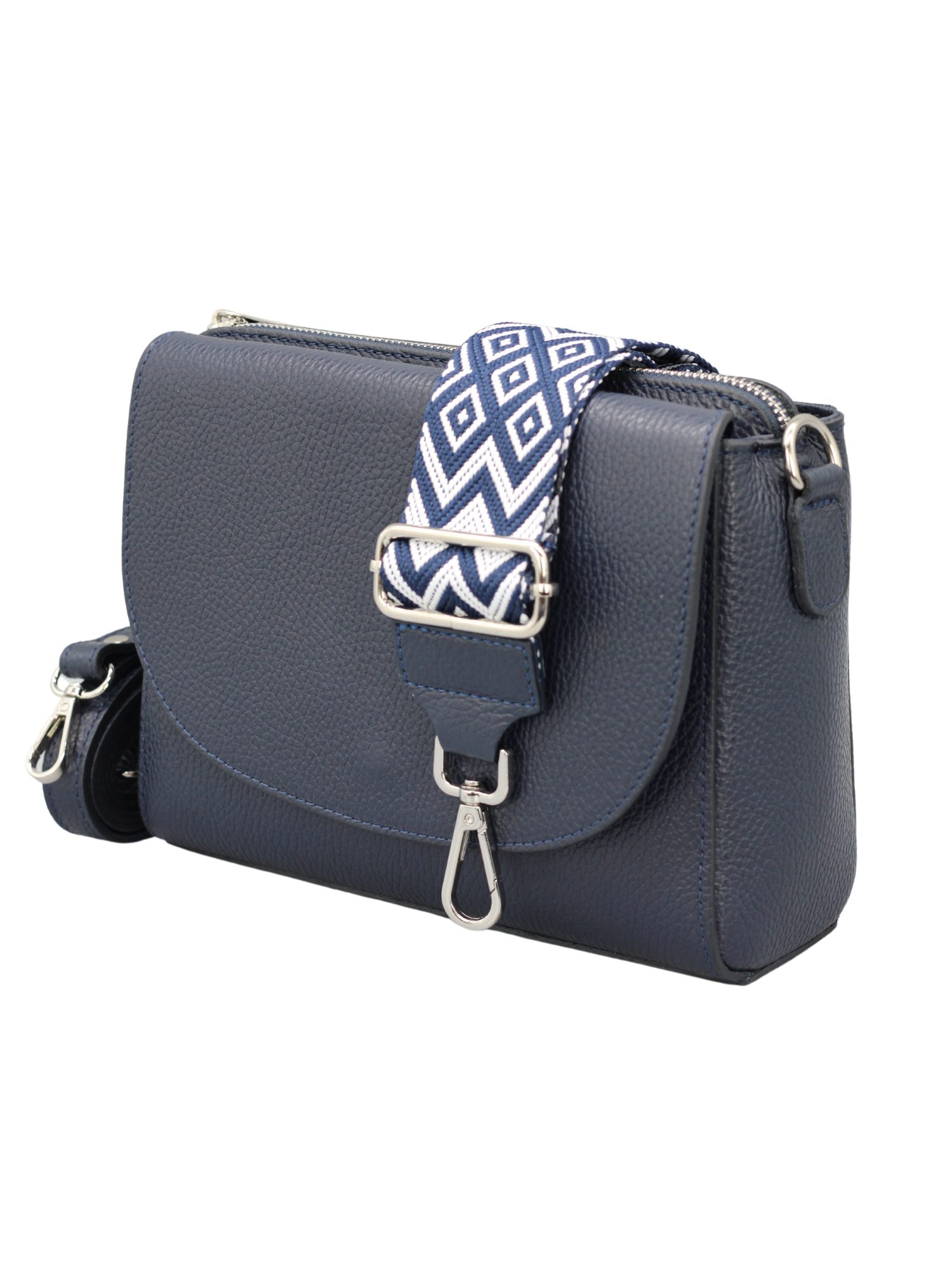 BRISE TASCHE Schultertasche SOPHIA Umhängetasche für Damen, Schultertasche aus Echtleder, echtes Leder, hergestellt in Italien, mit 2 Riemen