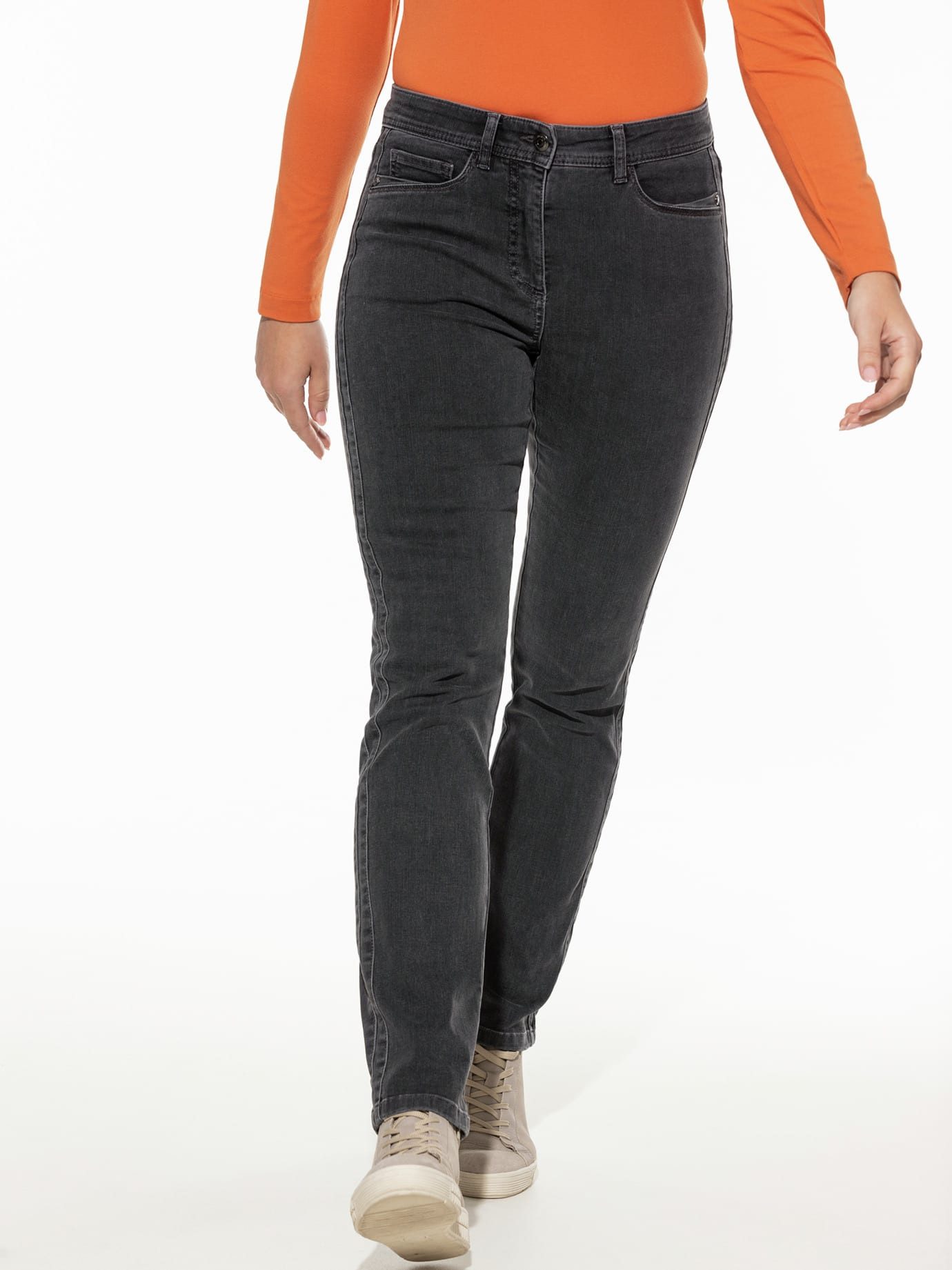 Walbusch Stretch-Jeans Damen Passform-Jeans Feminine Fit Comfort fit, pflegeleicht, atmungsaktiv