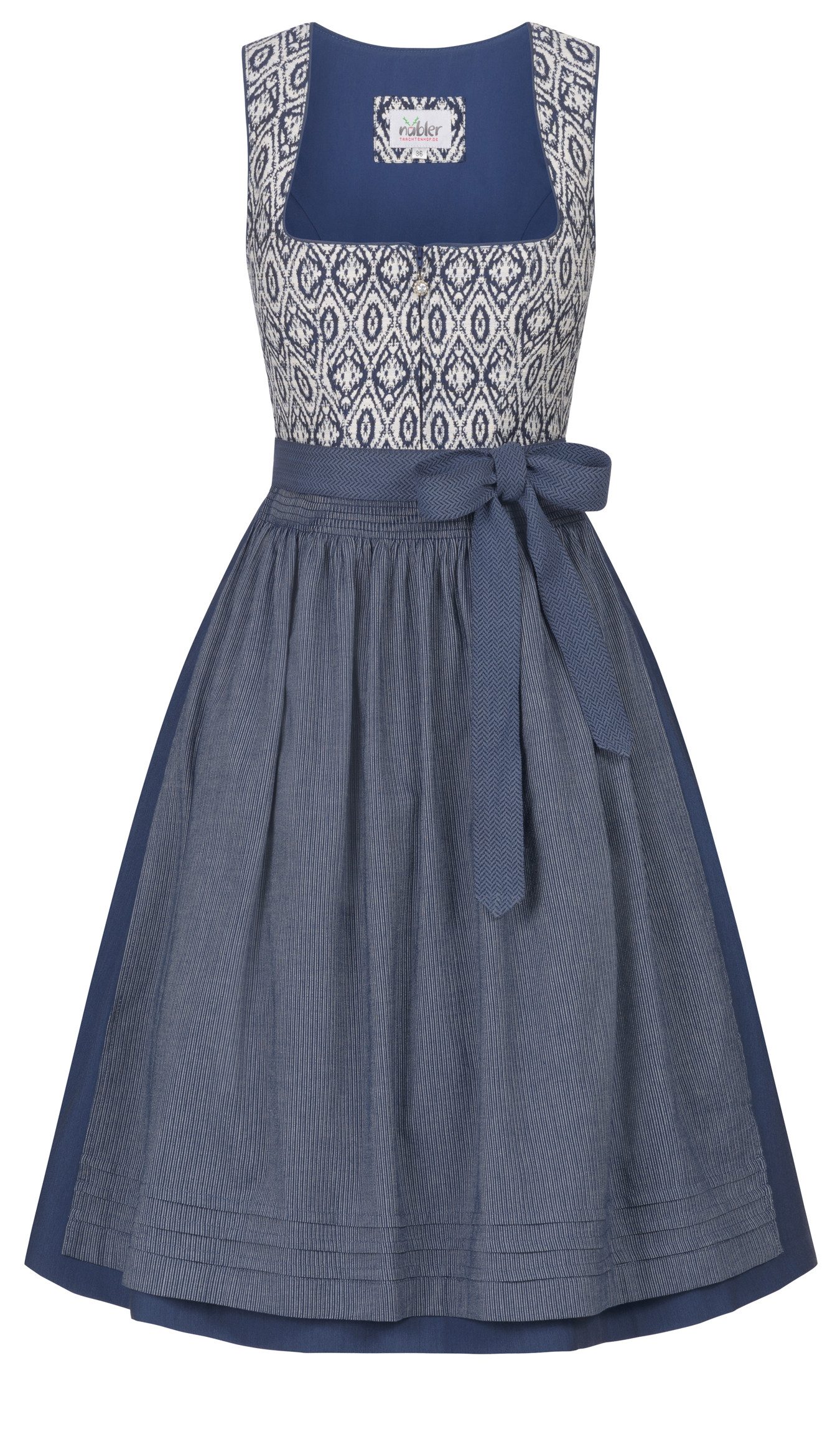 Dirndl Midi Dirndl Gudrun in Blau von Nübler