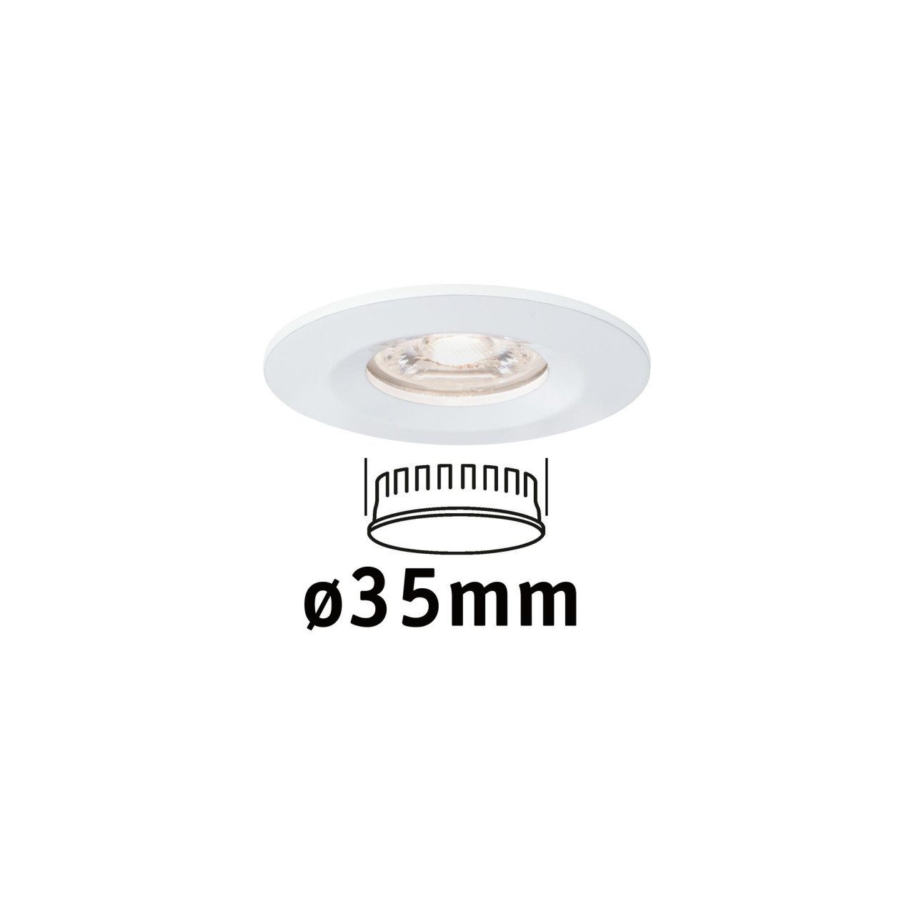 Paulmann LED Einbaustrahler Paulmann ohne Nova Bewegungsmelder mini LED, Nicht dimmbar weiß Coin Home-fähig Smart matt, nicht Einbauleuchte