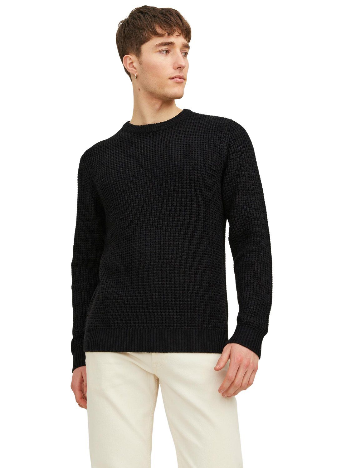 Strickpullover JJEWILLIAM aus Black 12236776 100% Polyacryl Jones & Jack