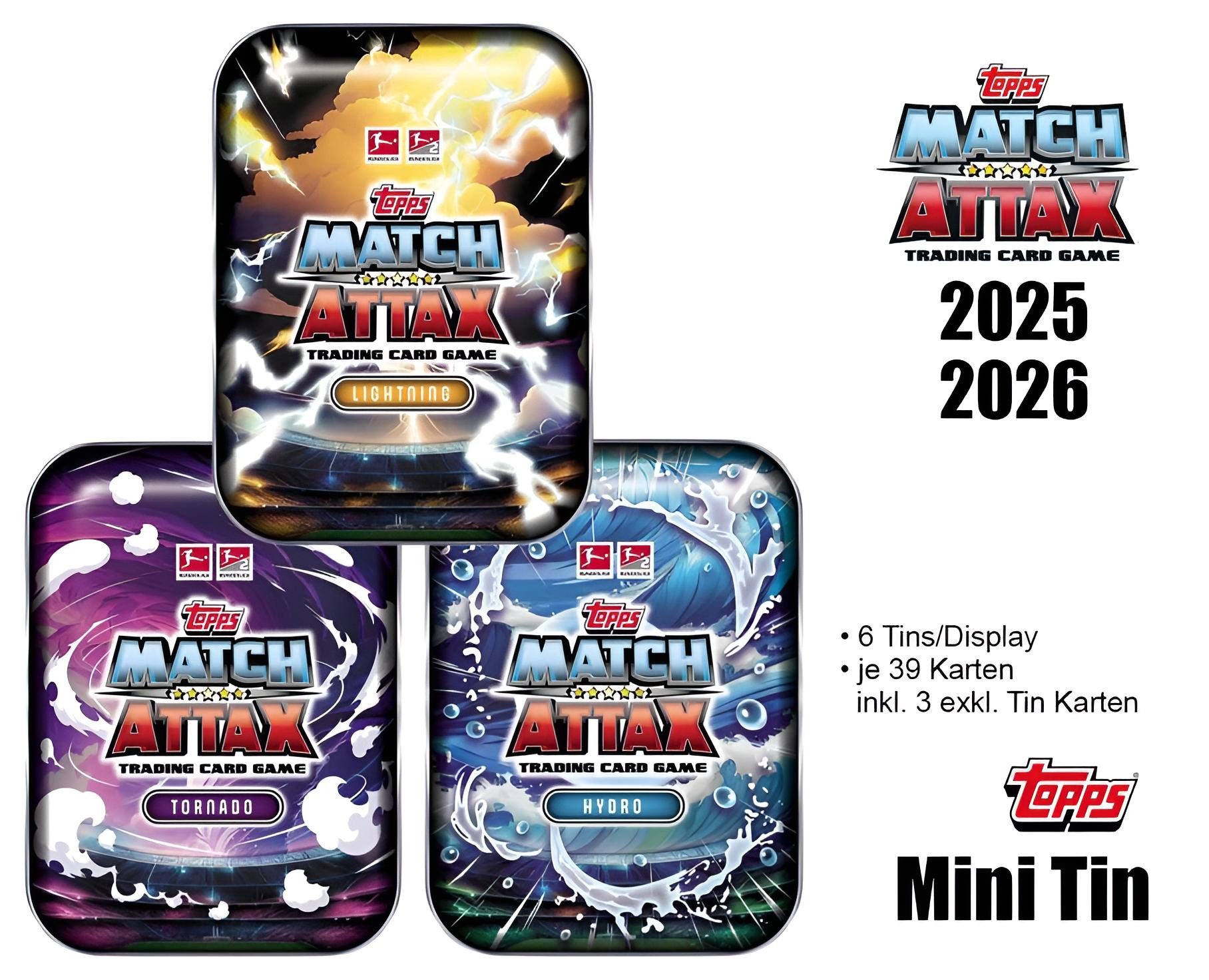 Topps/Merlin Sammelkarte 2025-26 Match Attax Bundesliga Mini-Tin DE (6 ct)
