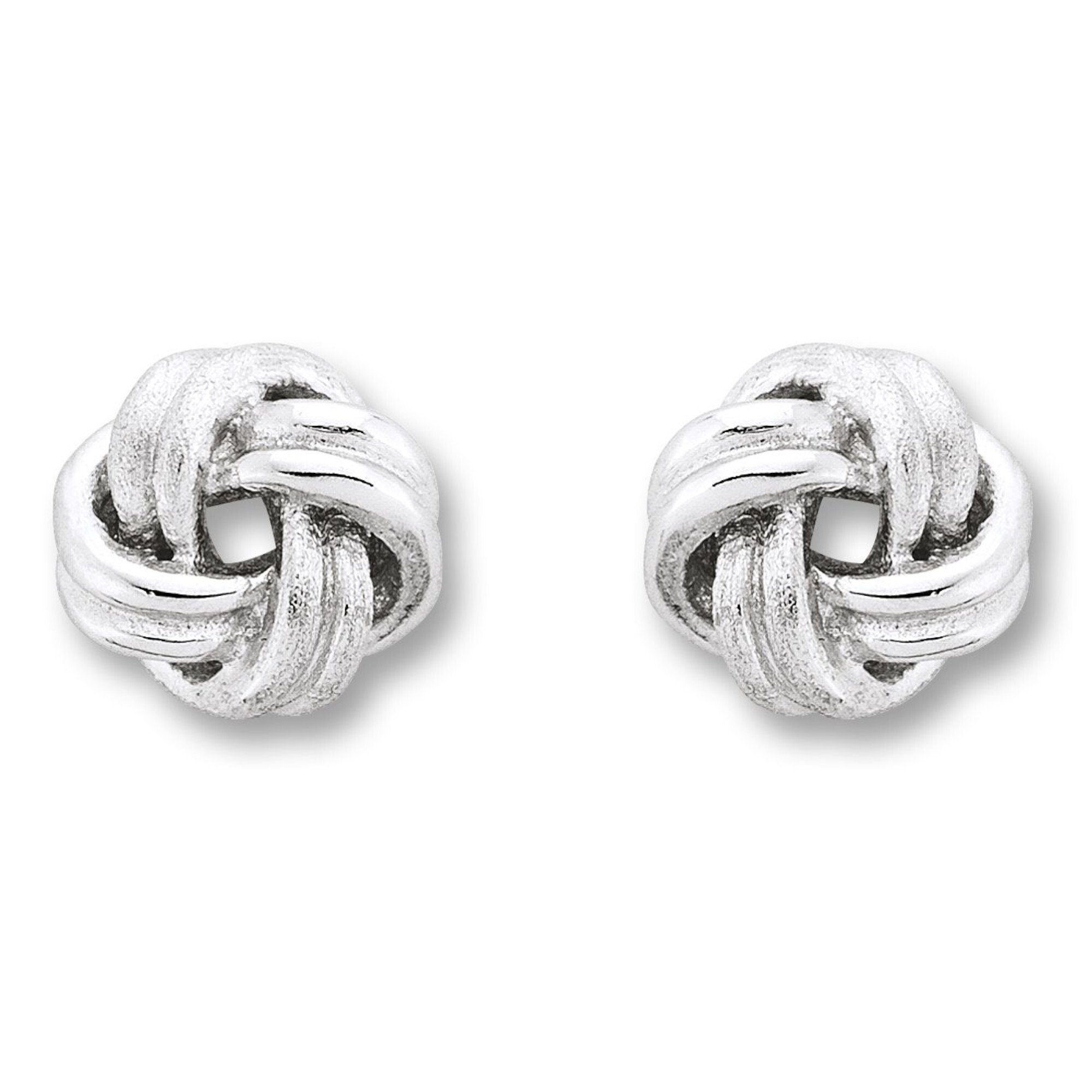 Paar Ohrhänger Knoten Ohrringe Ohrstecker aus 925 Silber