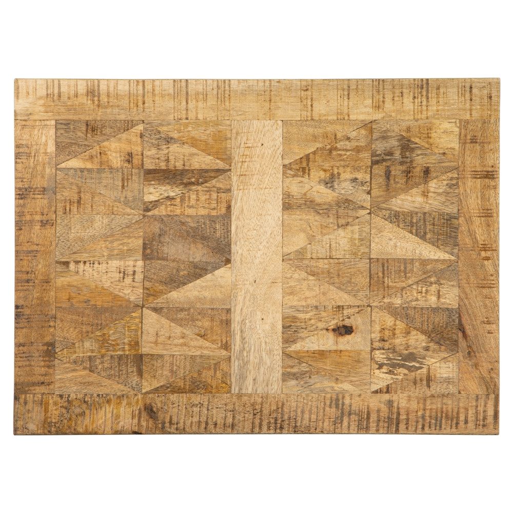 WOMO-DESIGN Beistelltisch Wohnzimmertisch Sofatisch Couchtisch Kaffeetisch Loungetisch Unikat, Natur/Schwarz 48x35x63cm Mangoholz Metallgestell Industrie Design