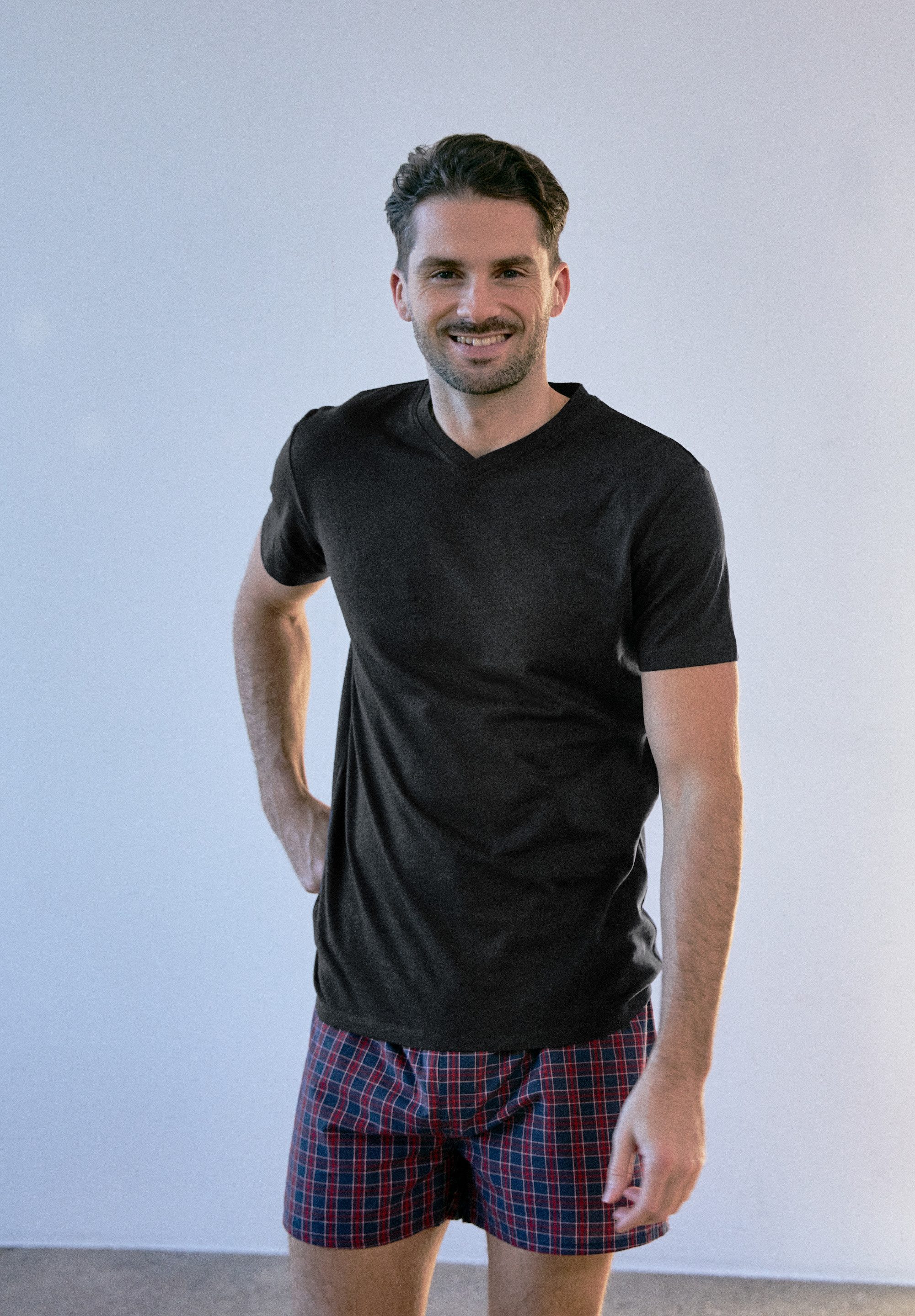 DANISH ENDURANCE T-Shirt Basic V-Neck Herren (4er-Pack) aus Modal & Baumwolle, V-Ausschnitt, atmungsaktiv