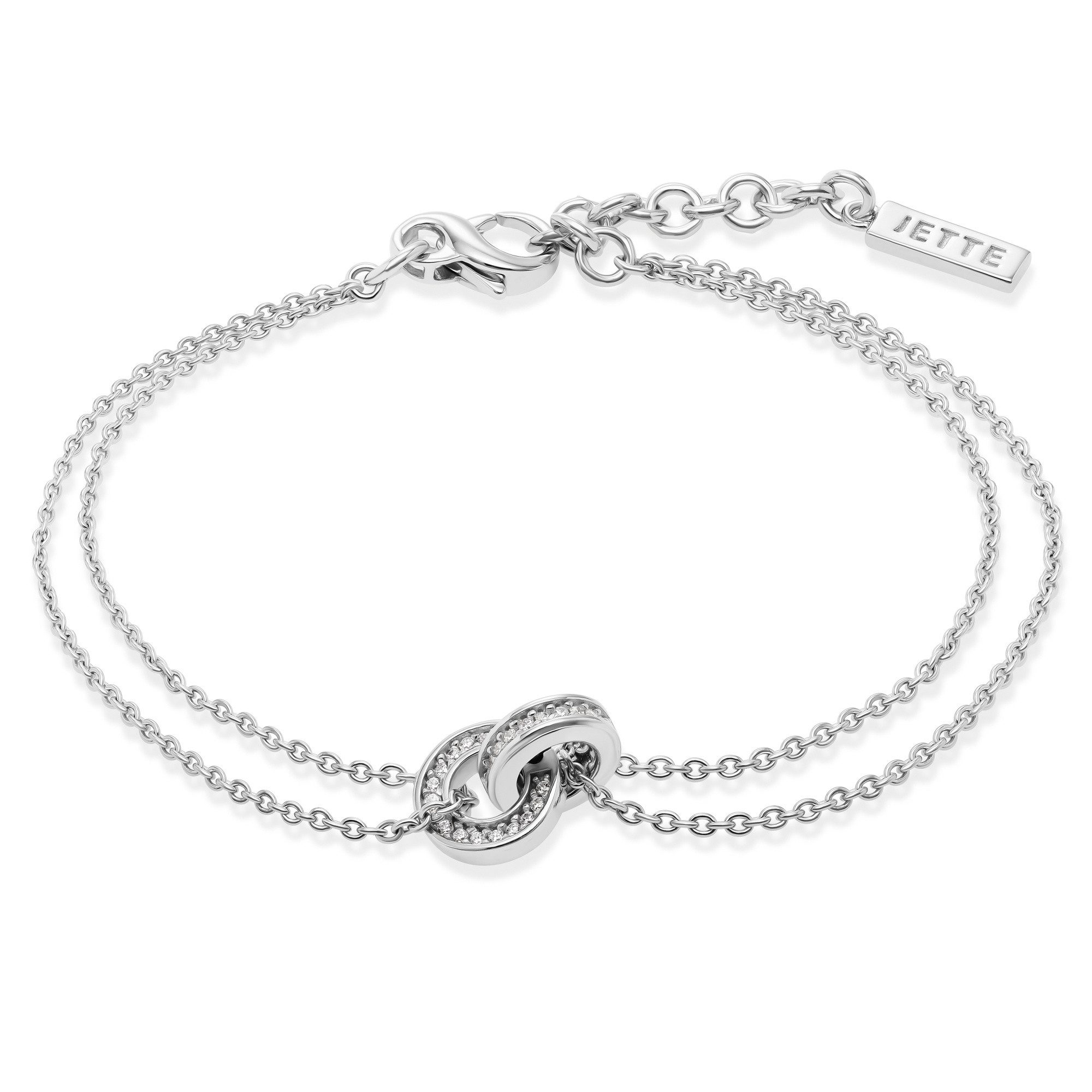 JETTE Silberarmband Damen-Armband 88854357, 925er Silber, Zirkonia, 17+3 cm