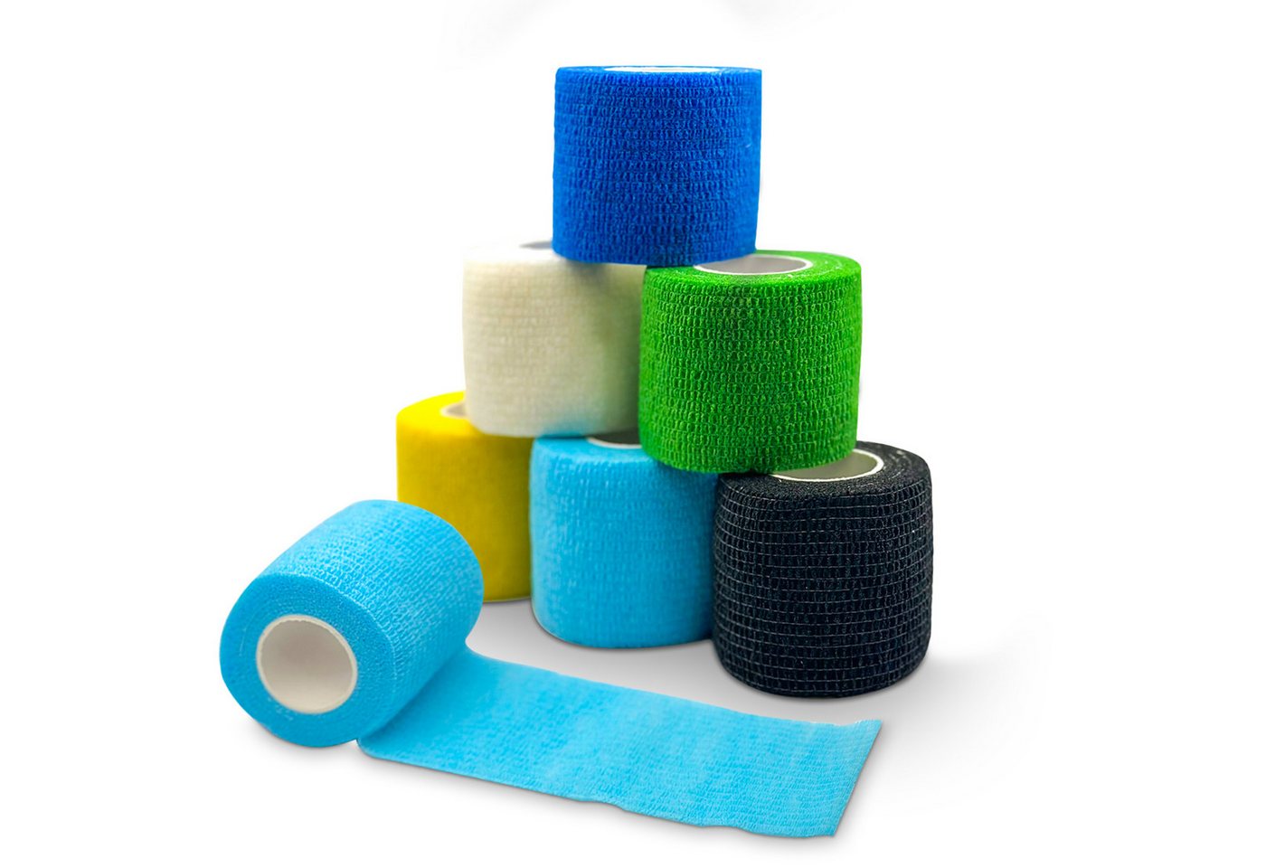 Petsation Bandage selbstklebender Verband farbig 6 Stück 5cm x 4,5m, Selbstklebend