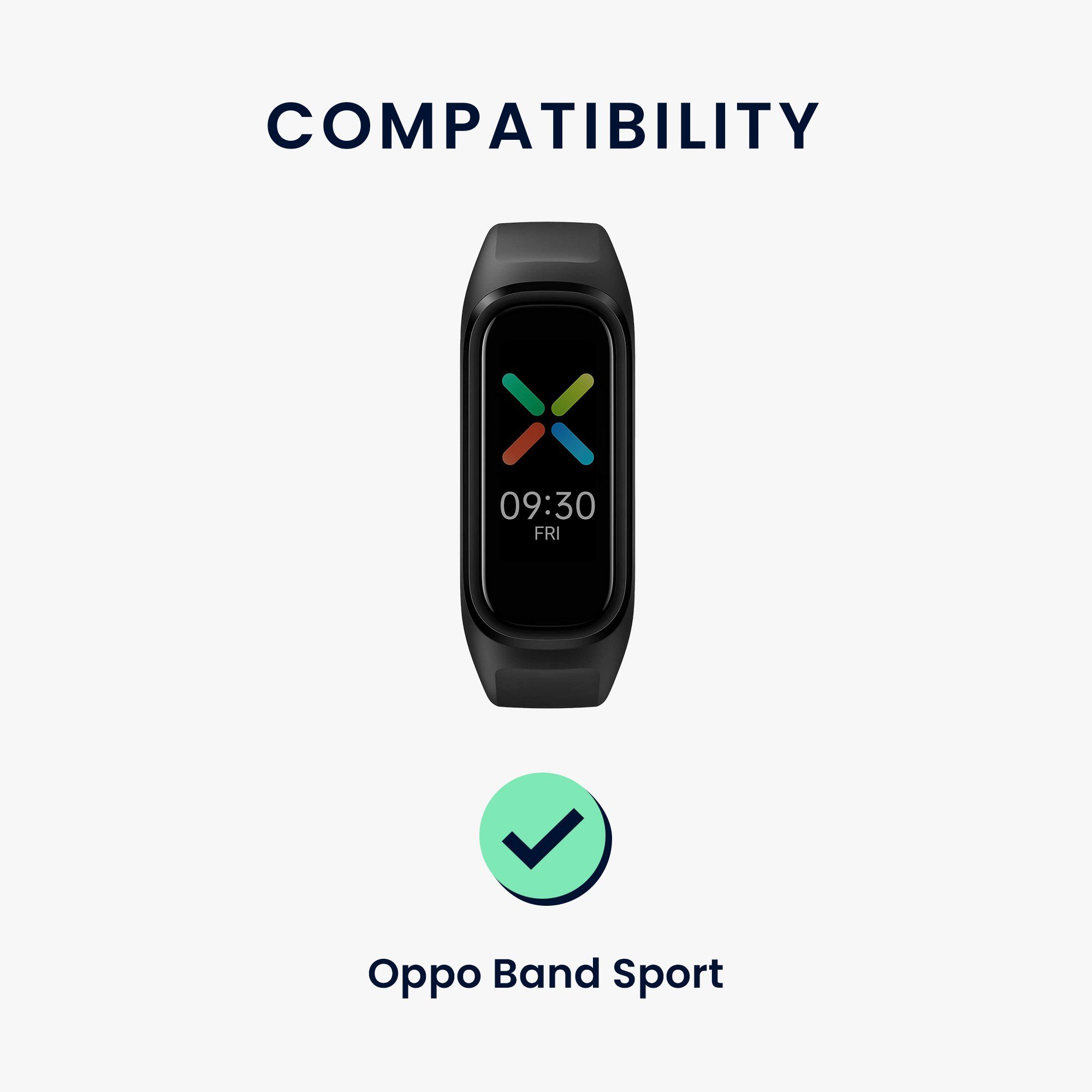 Armband 14 Sportarmband Oppo - Band - Band Sport, kwmobile Uhrenarmband Nylon für von 22 Innenmaße Fitnesstracker cm